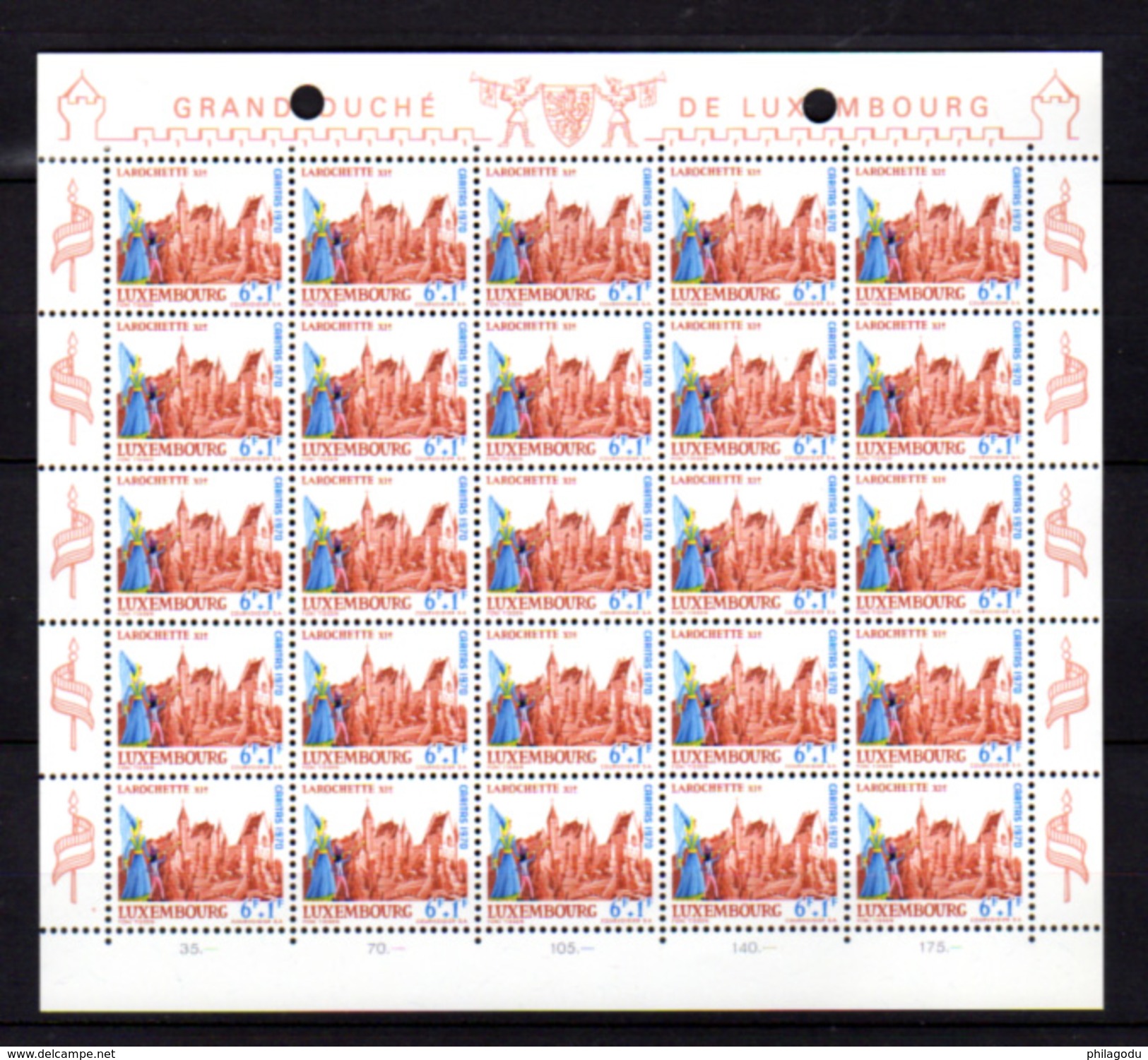 1970,  œuvres Sociales, 764 / 769**en Feuilles De 25, Cote 75 €, - Volledige Vellen