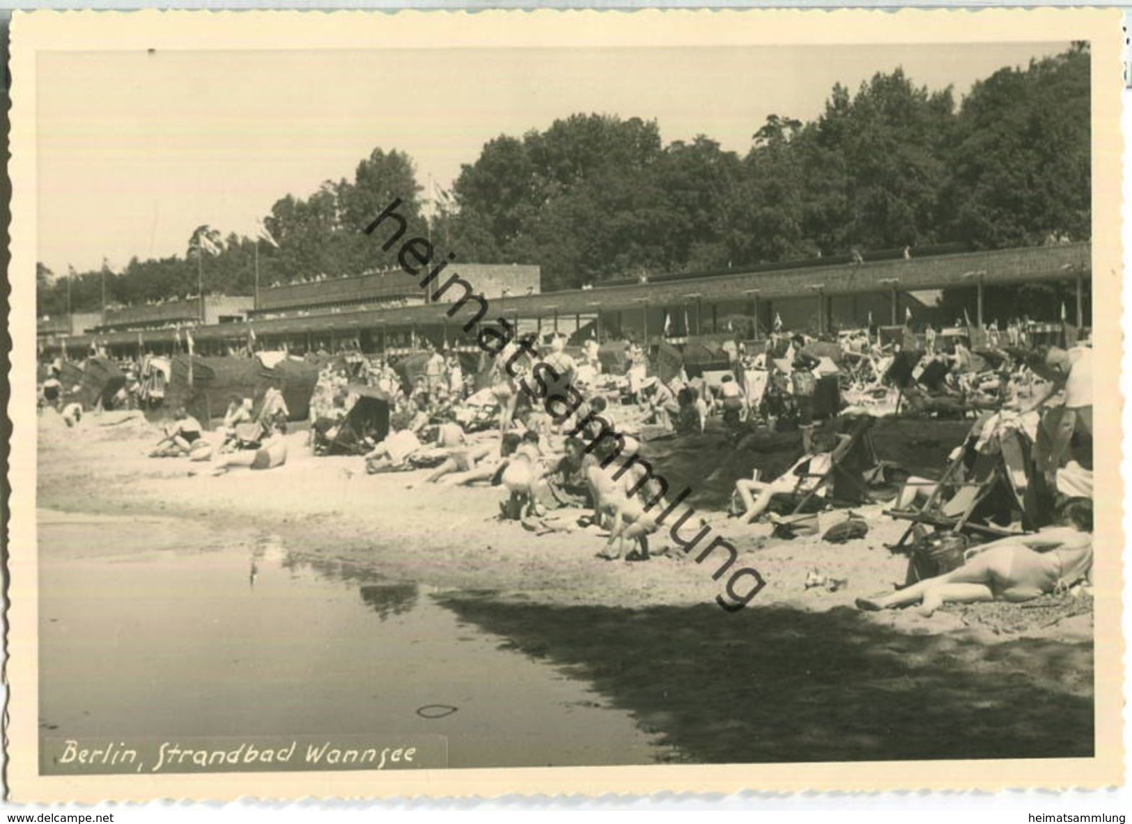 Berlin - Wannsee - Strandbad - Foto-Ansichtskarte 50er Jahre - Handabzug - Verlag Bruno Schroeter Berlin - Wannsee