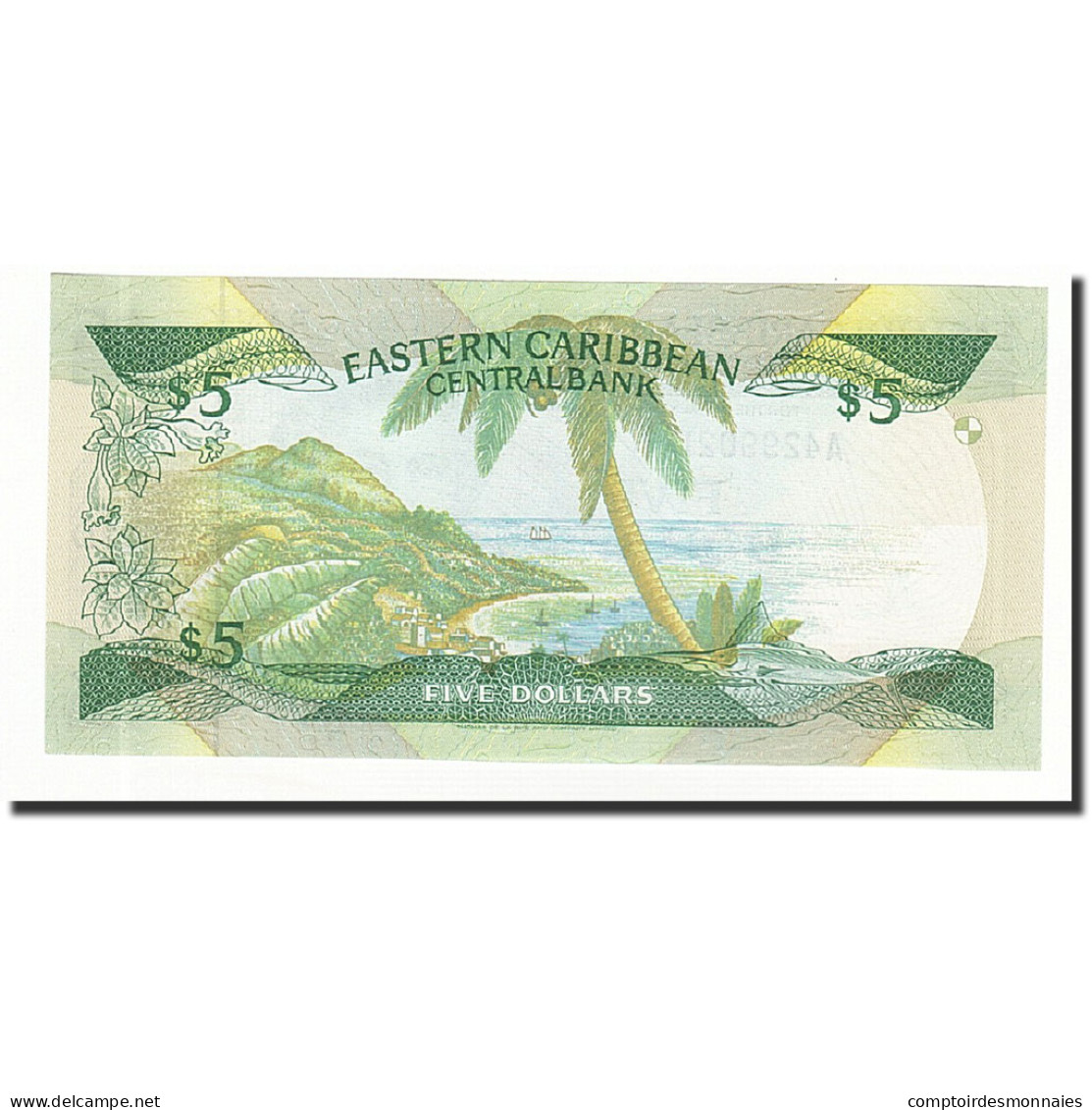 Billet, Etats Des Caraibes Orientales, 5 Dollars, Undated (1986-88), KM:18d - Oostelijke Caraïben