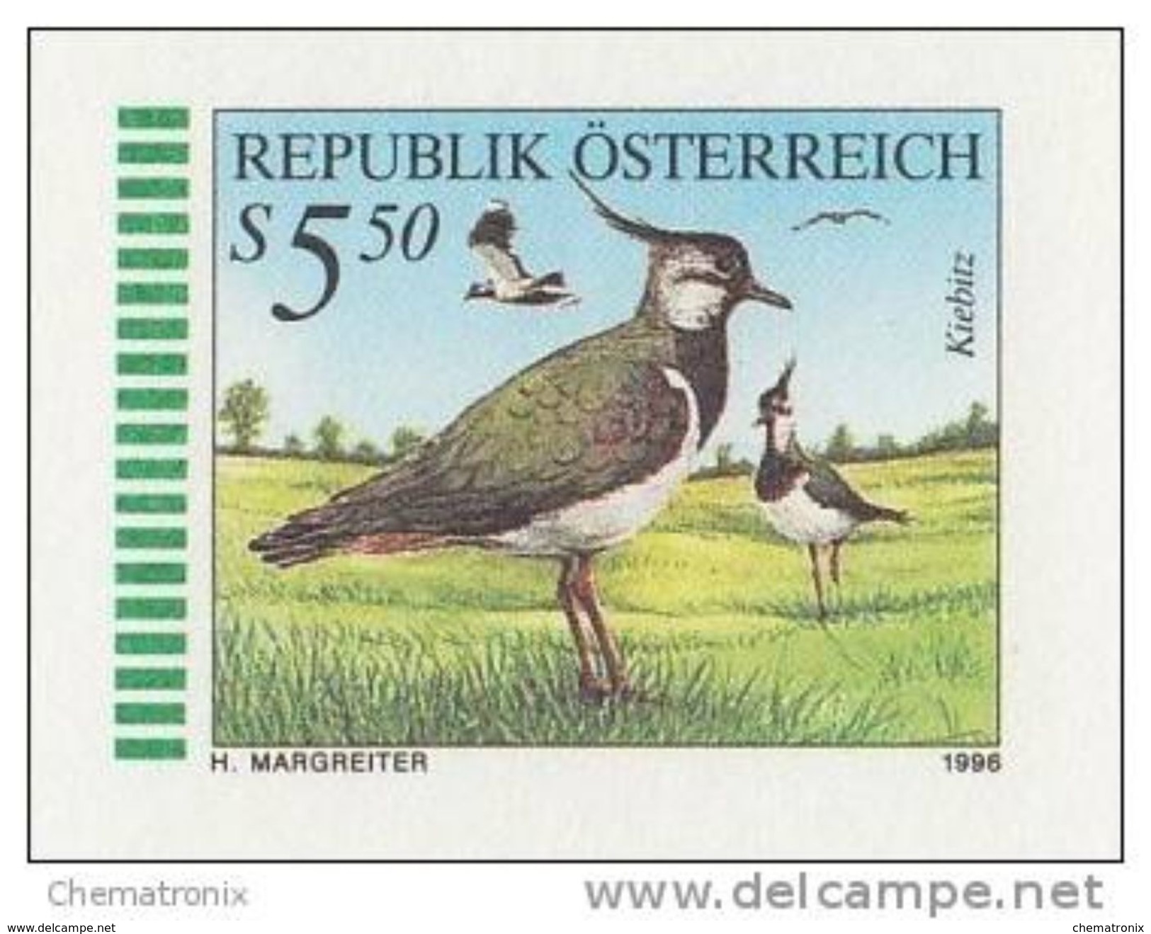 Austria 1996 - Set 8 Tarjetas - 5.50s Avefría Europea (Kiebitz) - MNH ** - Briefkaarten
