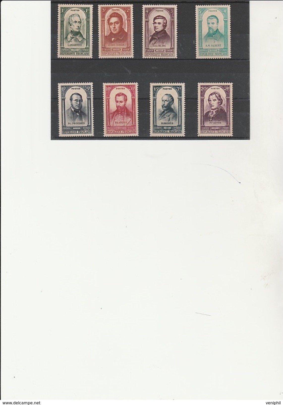 TIMBRES  CELEBRITES - N° 795 A 802  NEUF XX -ANNEE 1948 - COTE : 23 € - Unused Stamps