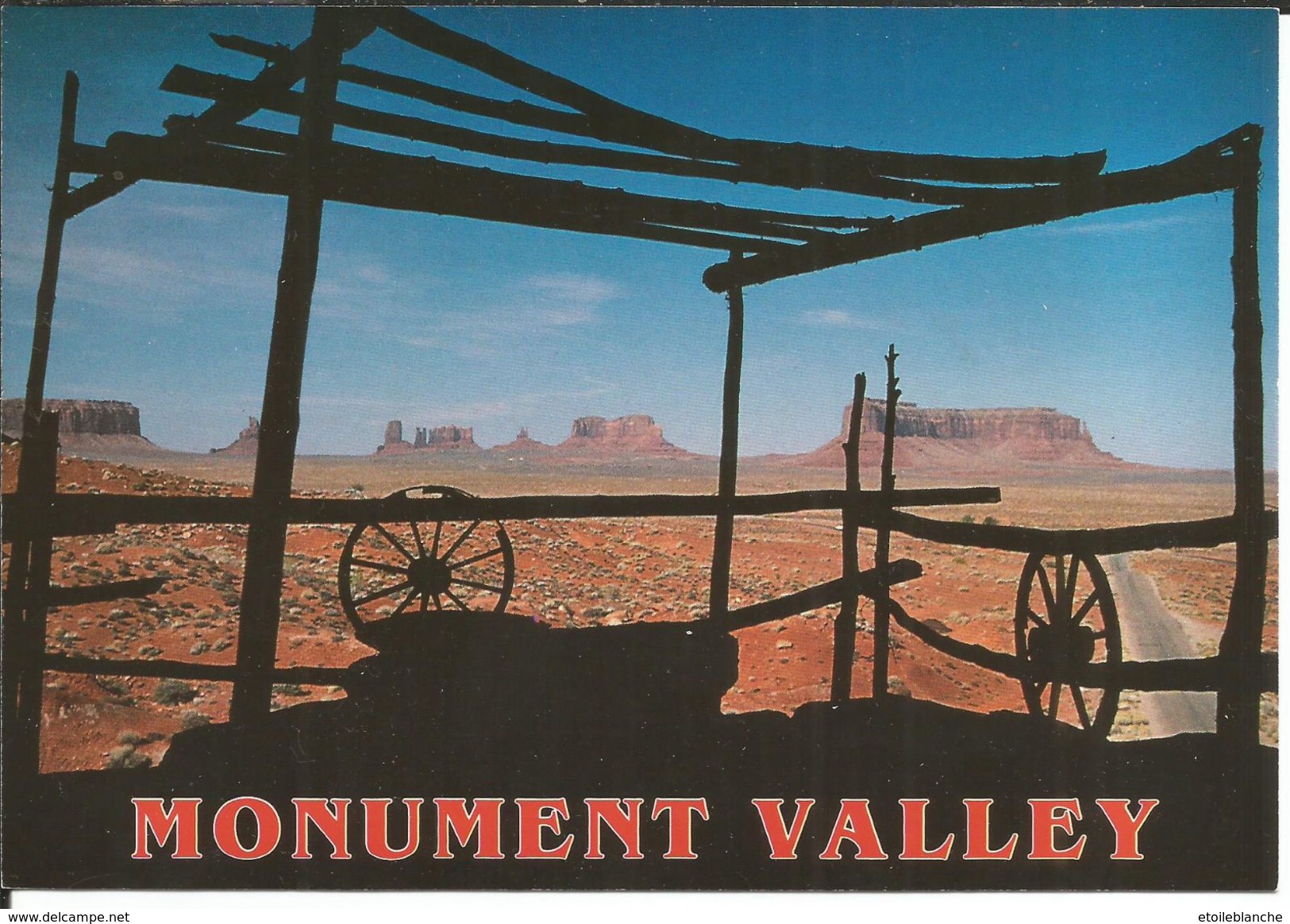 USA Utah, Monument Valley (National Park, Postcard) - Maison Ancienne En Ruines, Roues De Chariot - Monument Valley