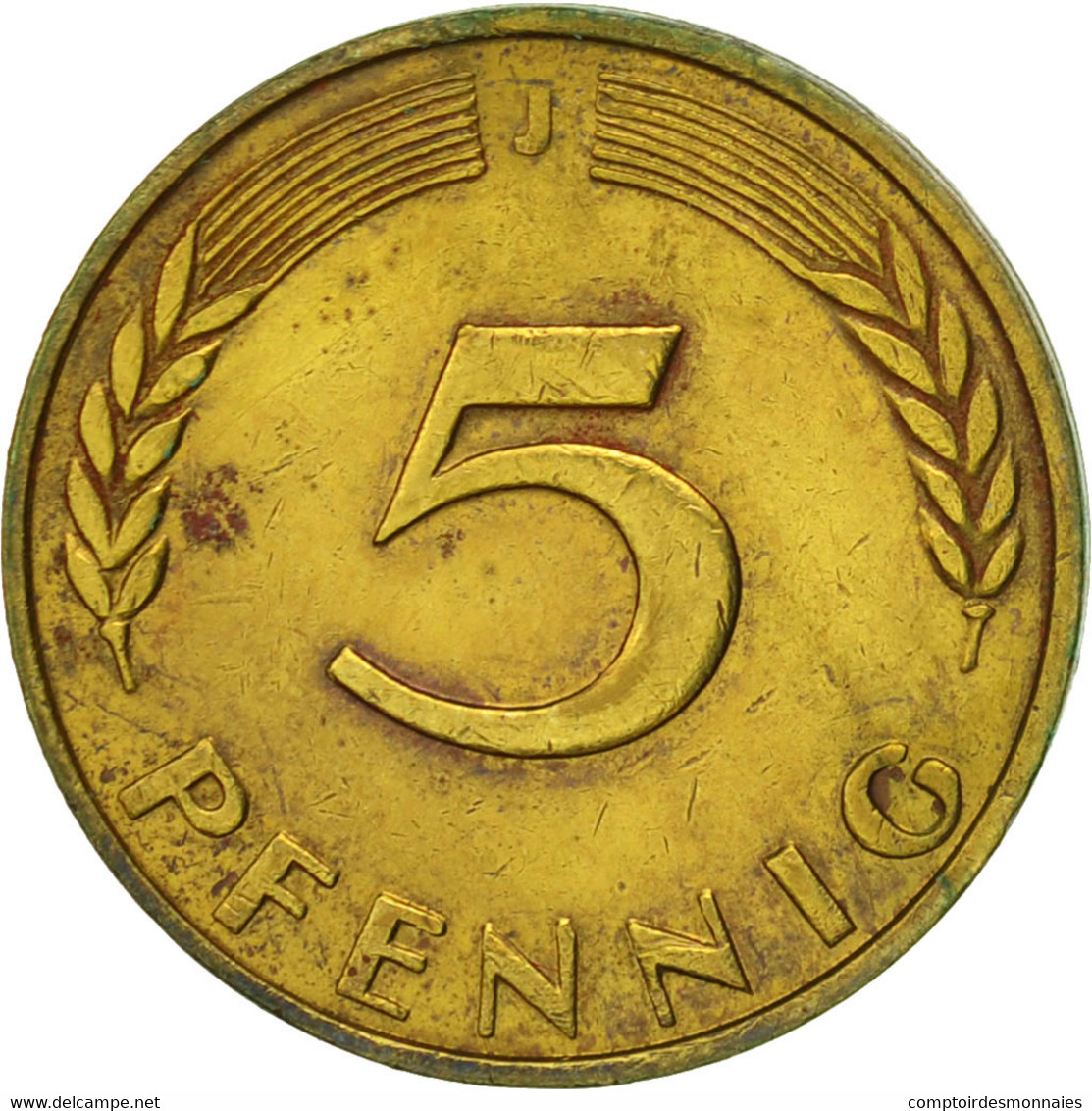 Monnaie, République Fédérale Allemande, 5 Pfennig, 1971, Hambourg, TTB, Brass - 5 Pfennig