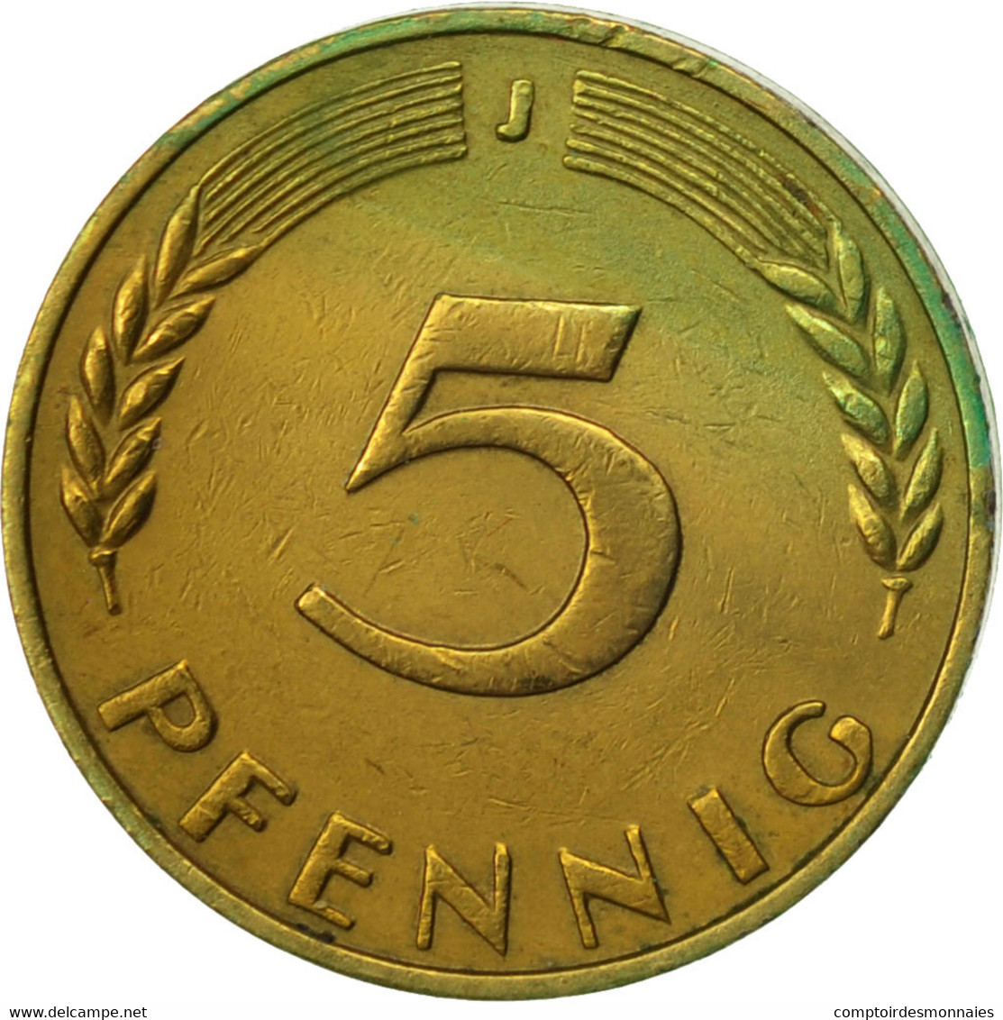 Monnaie, République Fédérale Allemande, 5 Pfennig, 1969, Hambourg, TTB, Brass - 5 Pfennig