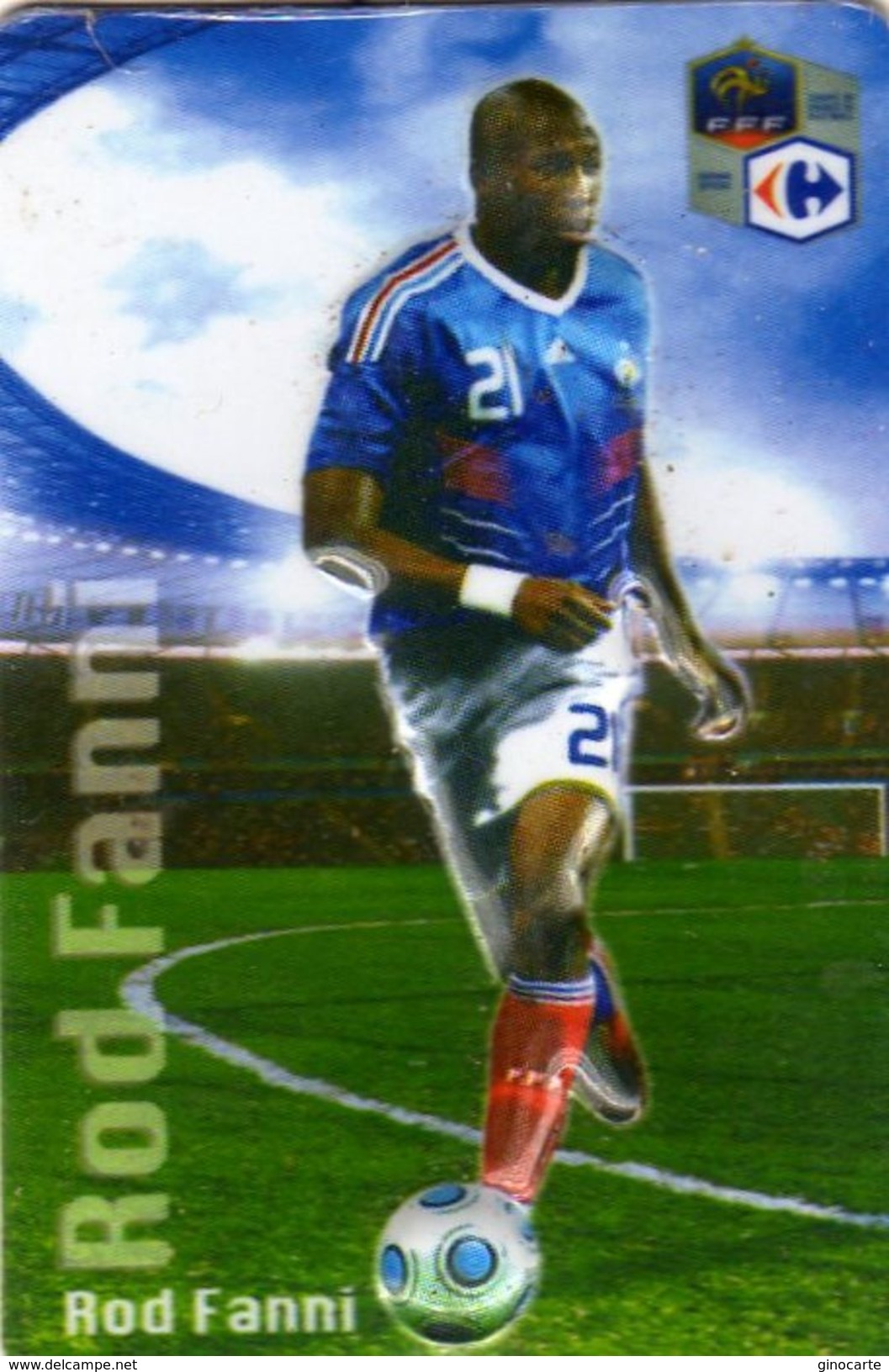 Magnet Magnets Football Carrefour Equipe France En Relief Rod Fanni - Sports