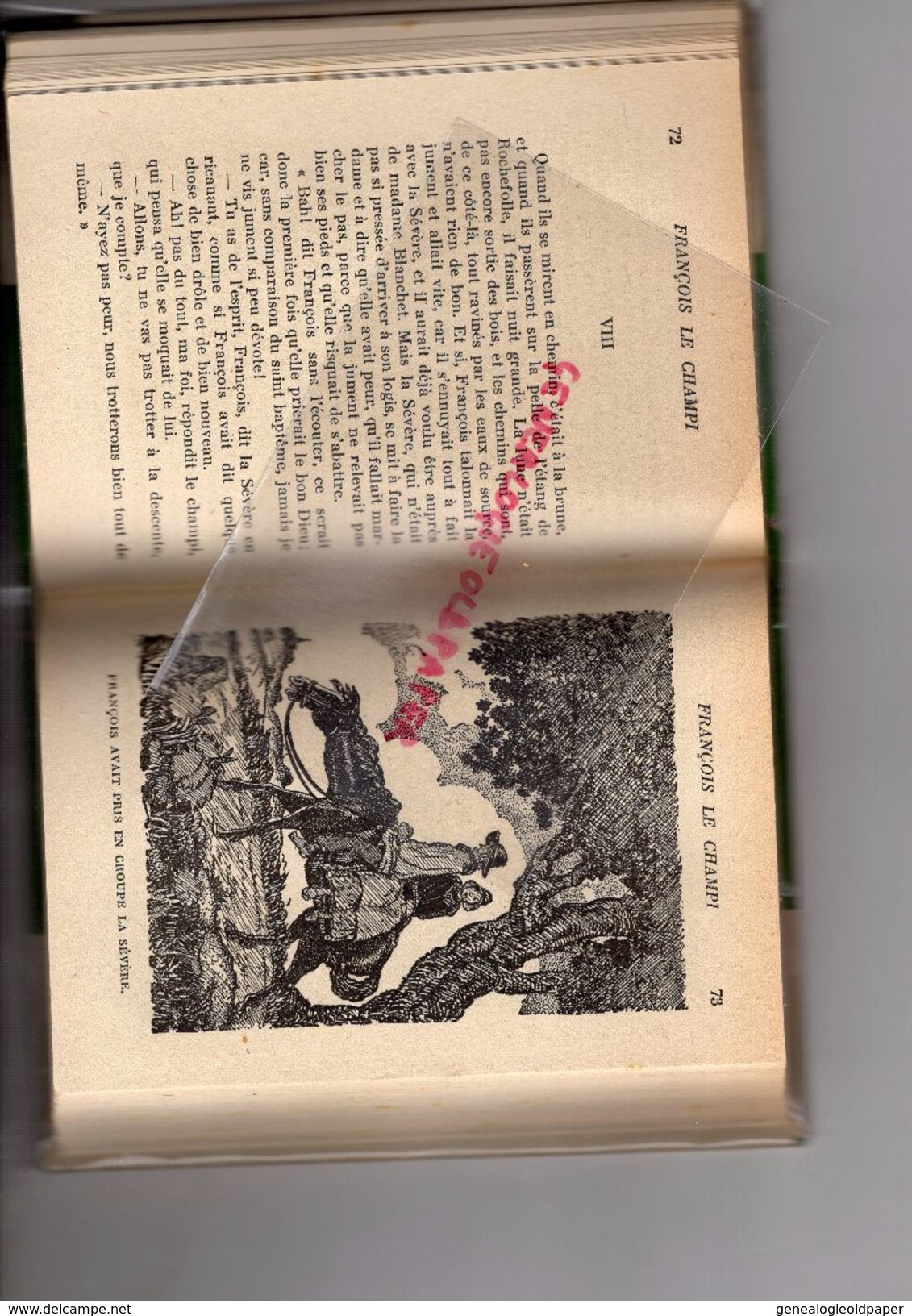 BILBLIOTHEQUE VERTE - FRANCOIS LE CHAMPI- GEORGE SAND- 1933- ENFANTINA - Bibliotheque Verte