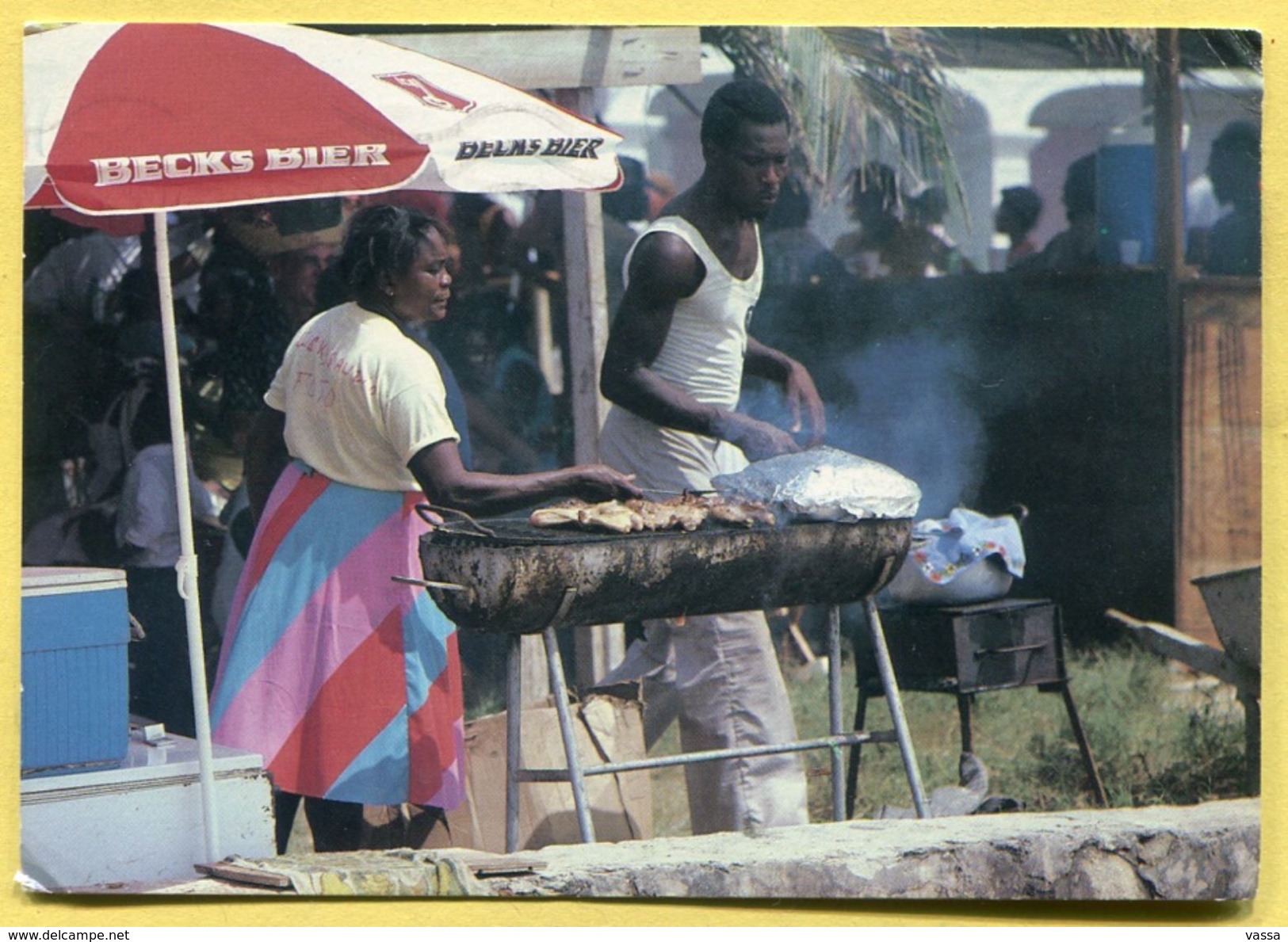 SINT MAARTEN   ( ST. MARTIN ) .Festivity -fête à  Grand Case -  - Posted With Stamp. Pub. BECKS Bier , Bière - Saint-Martin