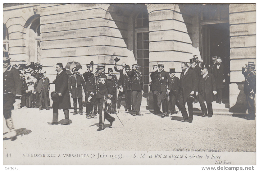 Evènements - Réception Roi Espagne Alphonse XIII - Président Fallières - Espana - Versailles 1905 - Recepciones