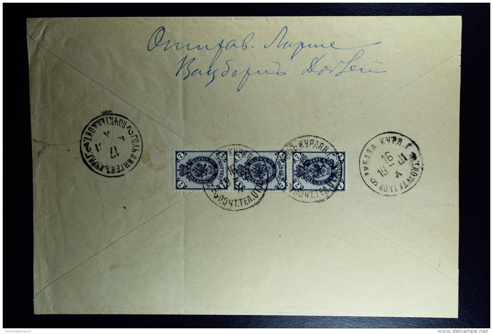 Russian Latvia : Registered Cover Kurland Goldingen Kuldiga 1901 - Briefe U. Dokumente