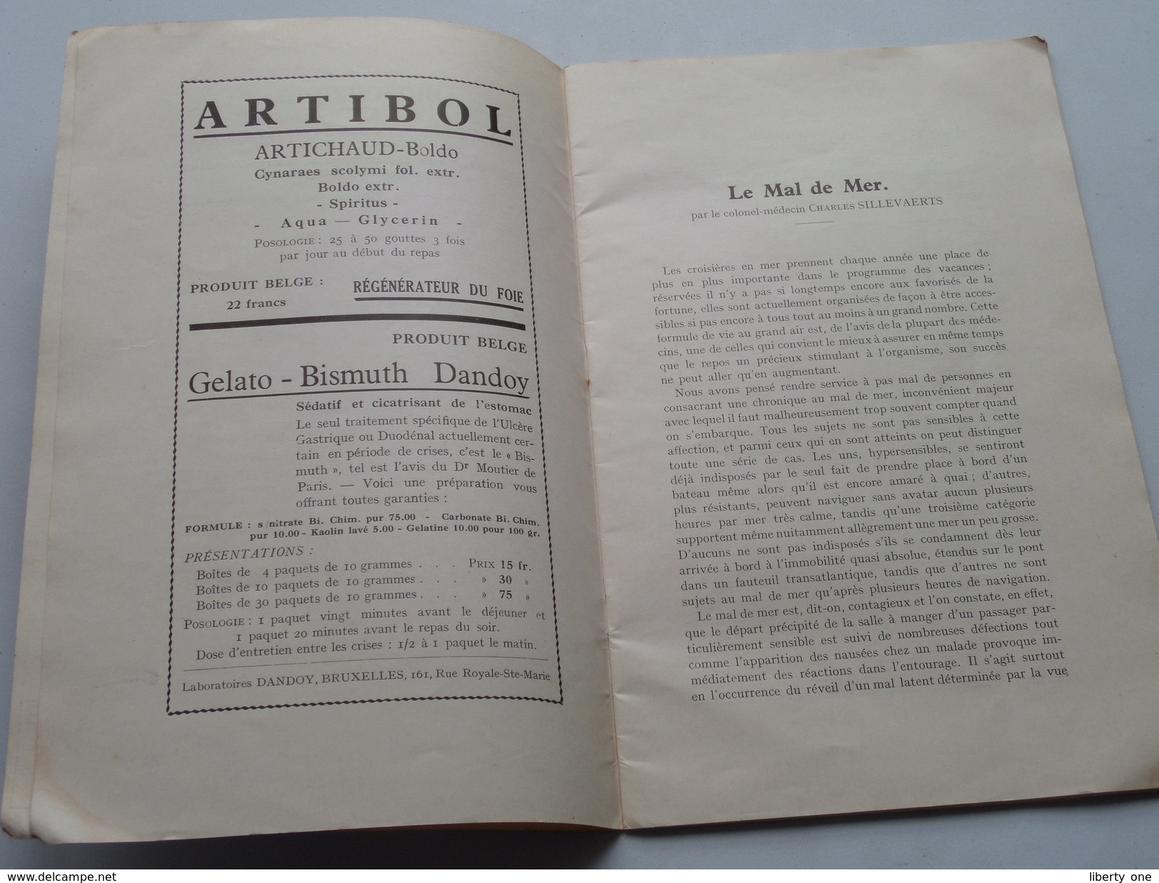 DIOSCORIDES ( 3me Année - N° 1 Aout ) 1939 ( Voir Photo Pour Detail De Quelques Pages ) NL / FR ! - Andere & Zonder Classificatie