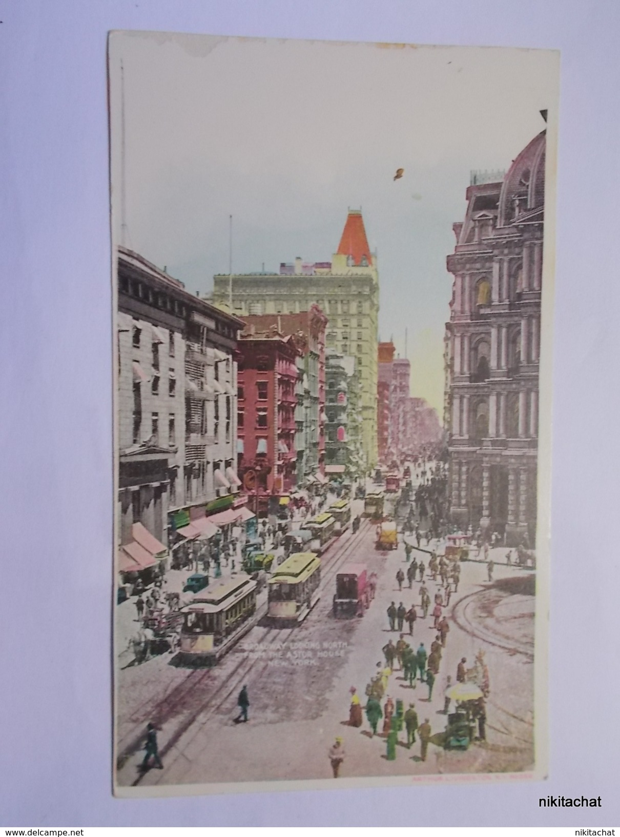 Broadway Looking North From The Astor House-New York-Illustration - Broadway