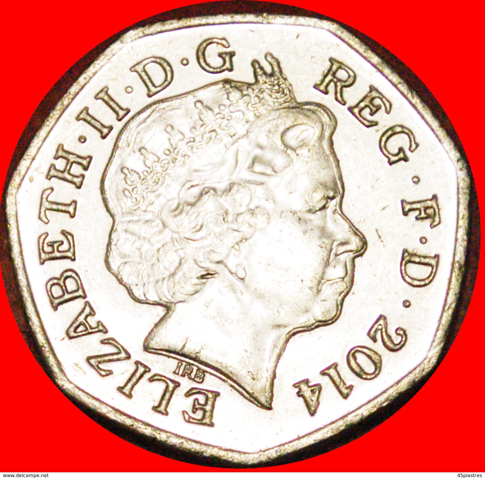 √ SHIELD: GREAT BRITAIN ★ 50 PENCE 2014 MINT LUSTER! LOW START ★ NO RESERVE! - 50 Pence