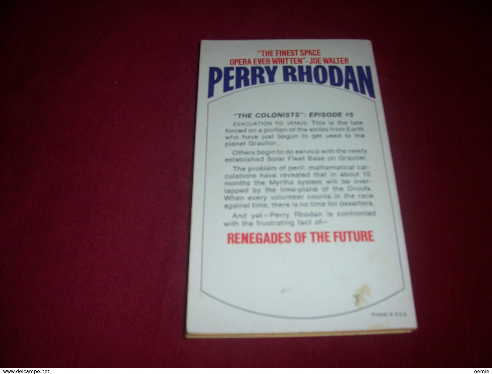 PERRY RHODAN  °°  No 65 °  RENEGADES OF THE FUTURE - Science Fiction