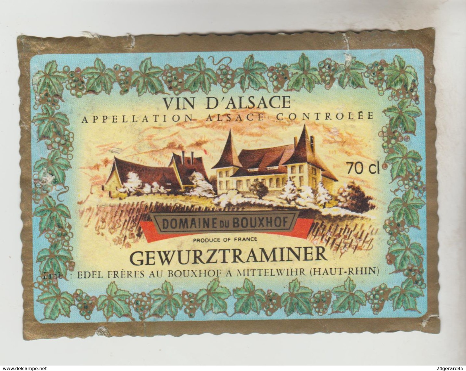 OENOPHILIE 6 ETIQUETTES VINS D'ALSACE - Gewurztraminer J.Riehl, Eguisheim, Domaine Bouxhof, A.Mauler94, K.SChiele97, Ca - Gewurztraminer