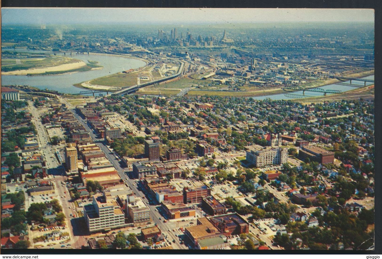 °°° 9292 - USA - KS - KANSAS - AERIAL VIEW - 1963 With Stamps °°° - Kansas City – Kansas