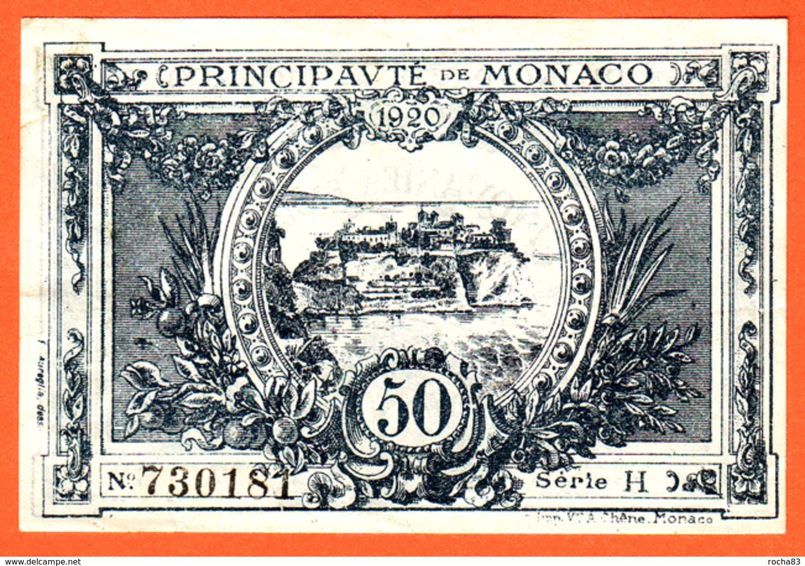 Billet - MONACO - 50 Centimes De 1920 - Série A - Pick 3a - Monaco