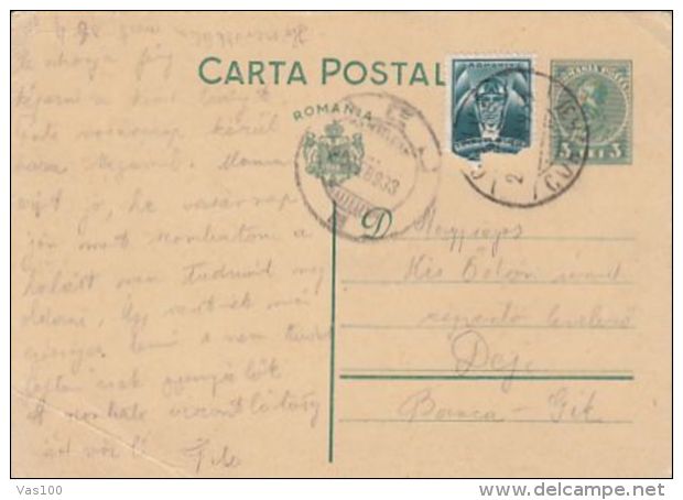 KING CHARLES II, AVIATION STAMP, PC STATIONERY, ENTIER POSTAL, 1933, ROMANIA - Lettres & Documents