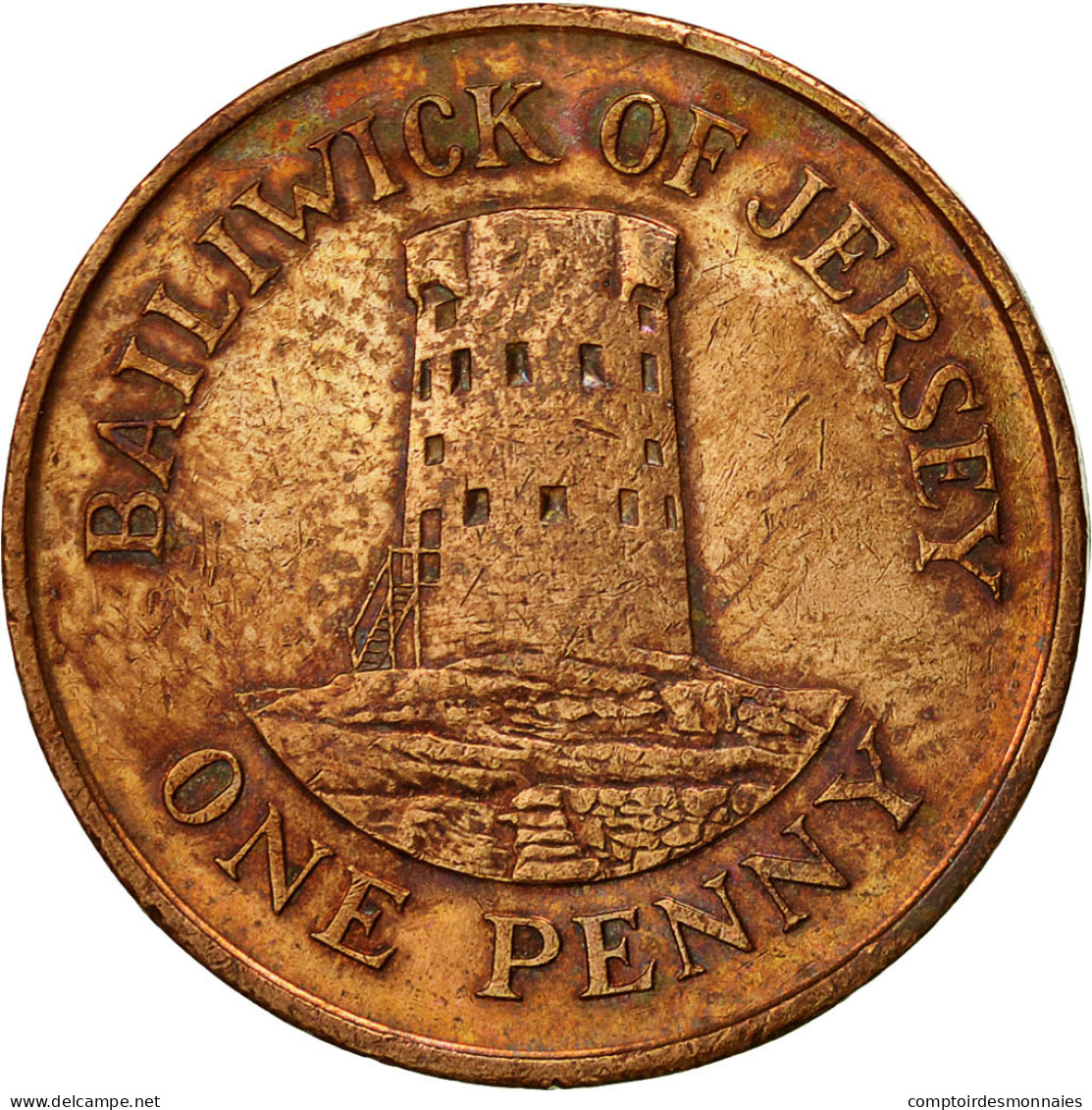 Monnaie, Jersey, Elizabeth II, Penny, 1988, TTB, Bronze, KM:54 - Jersey