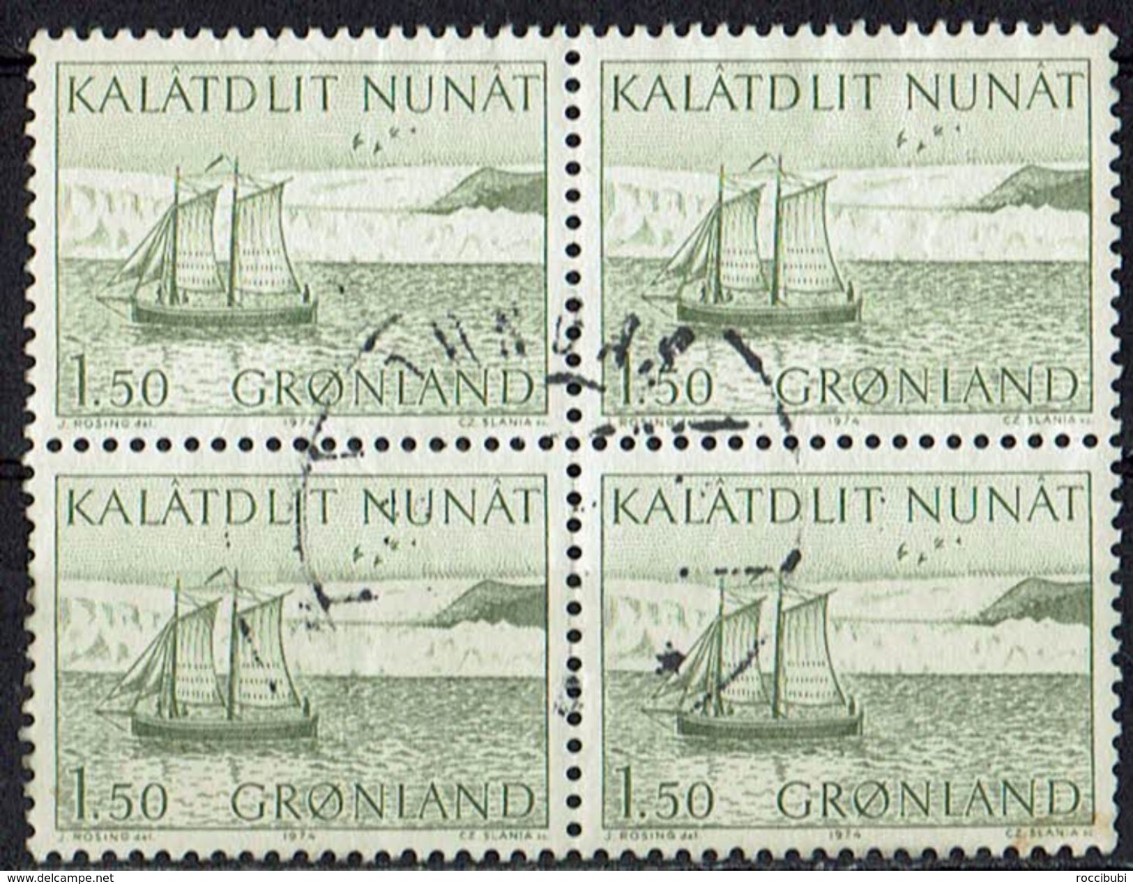 Grönland 1974 // Michel 87 O Viererblock (9111) - Used Stamps