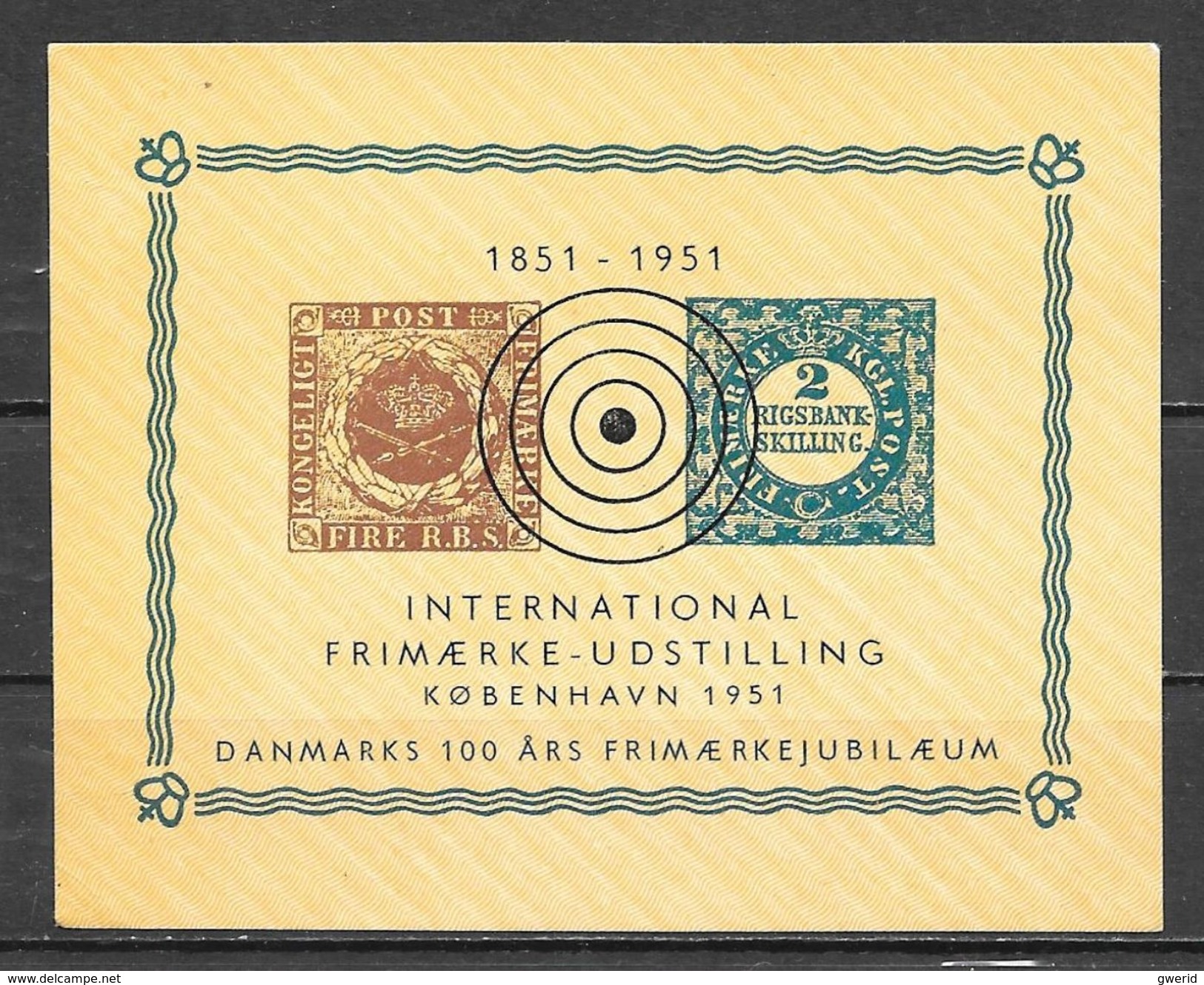 Danemak  Block  International Frimærke - Udstilling KØBENHAVN 1951 - Blocchi & Foglietti