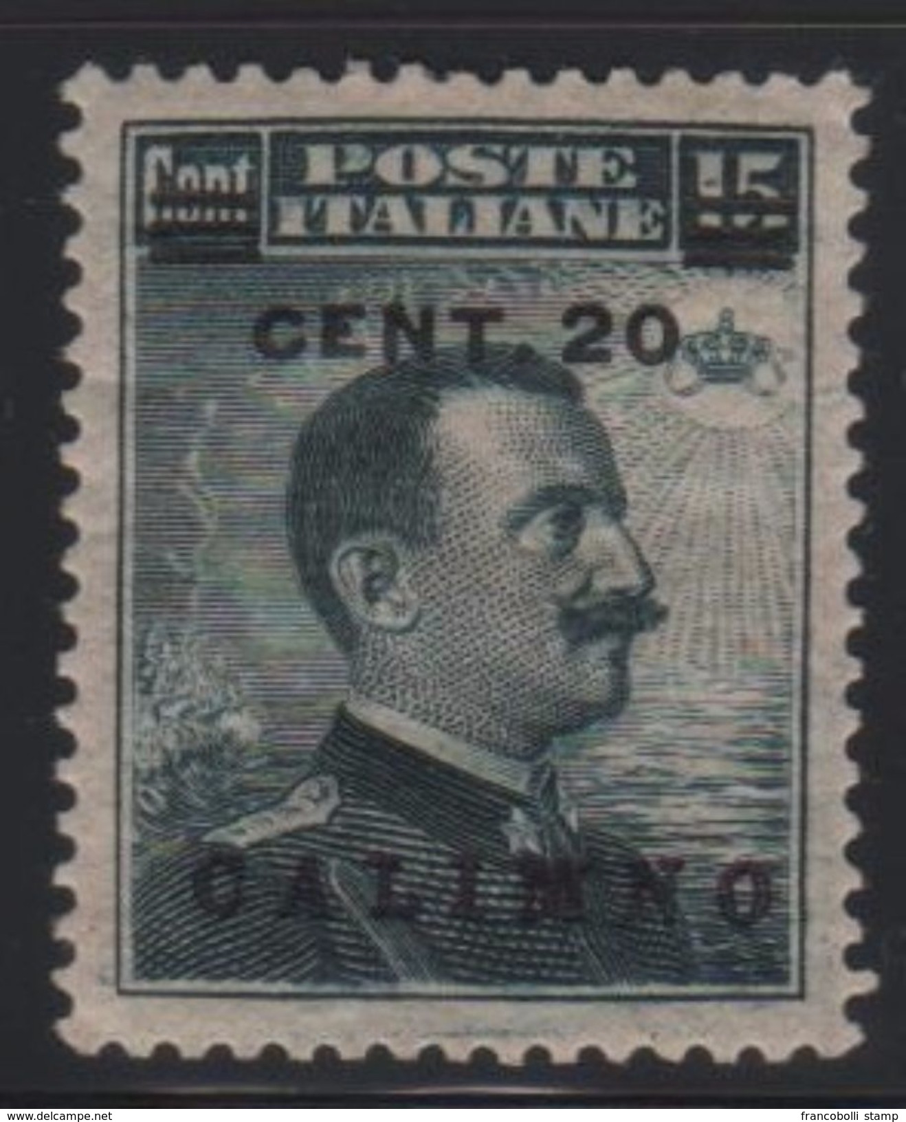 1916 Geo Calimno Calino 20 C. Su 15 C. MLH - Ägäis (Calino)