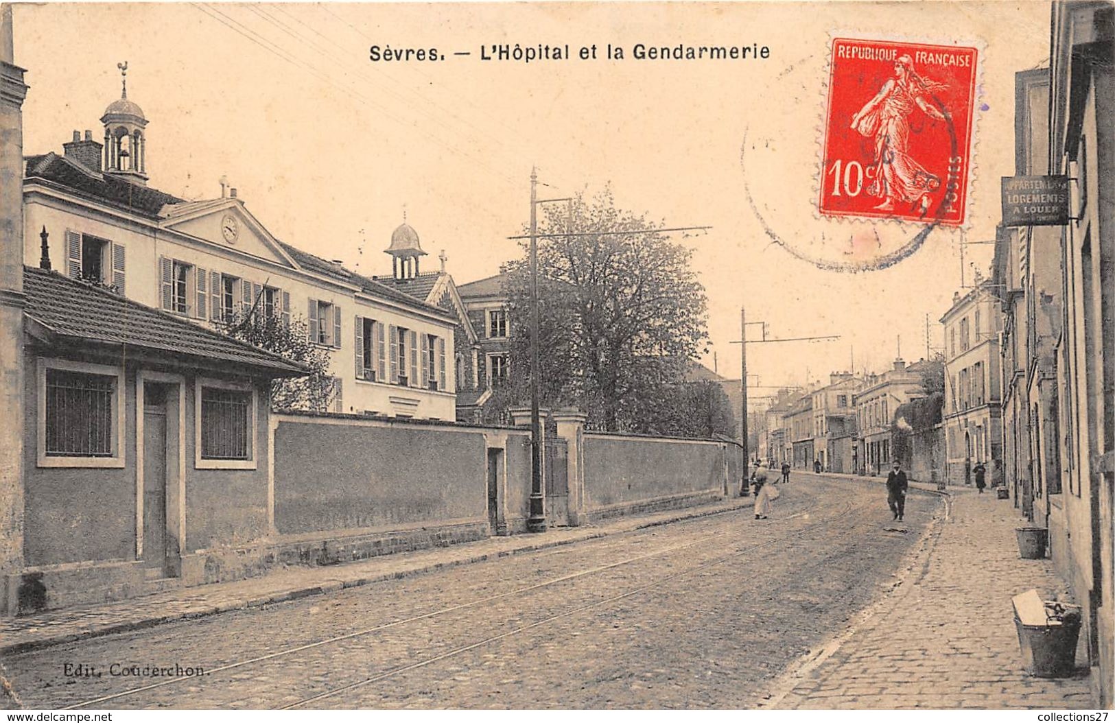 92-SEVRES- L'HÔPITAL ET LA GENDARMERIE - Sevres