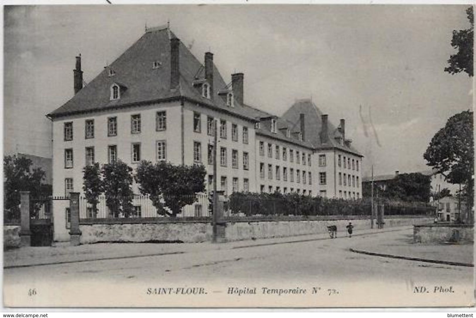 CPA Saint FLOUR Cantal Auvergne écrite Hopital Temporaire - Saint Flour