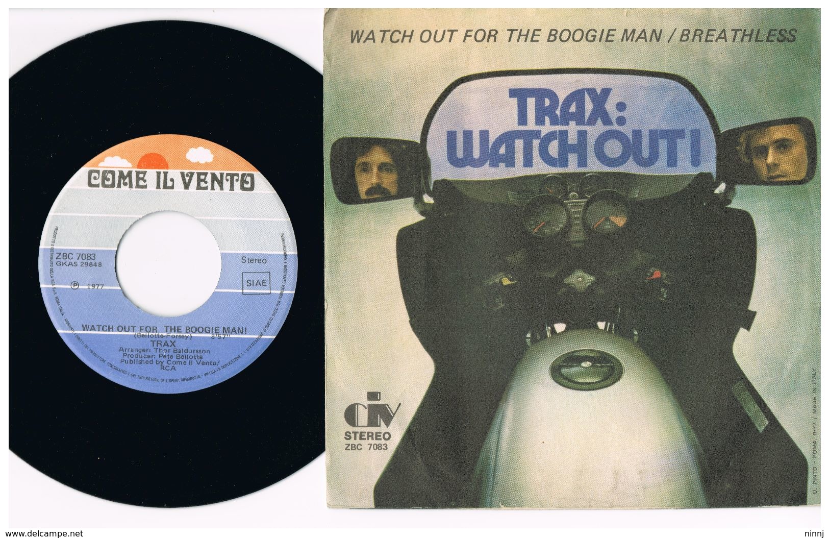 8 - Italia  - 45 Giri - Watch Out For The Boogie Man TRAX - Breathless - Complete Collections