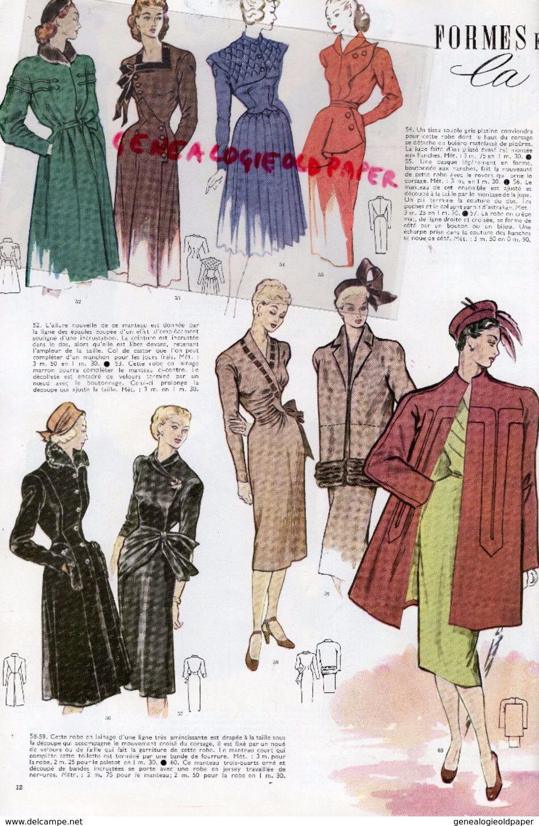 REVUE MODES & TRAVAUX- SEPTEMBRE 1947- N° 562-CARVEN-FATH-ALIX-SCANDALE LINGERIE-BOSC  MODE - Mode