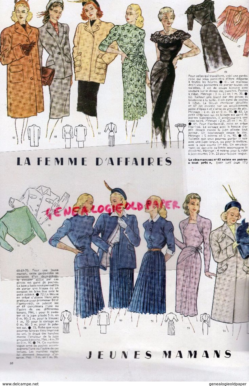 REVUE MODES & TRAVAUX- AVRIL 1947-N° 558- PIERRE PAGES-LANVIN-PAQUIN-LUCIEN LELONG-COTY   MODE - Mode