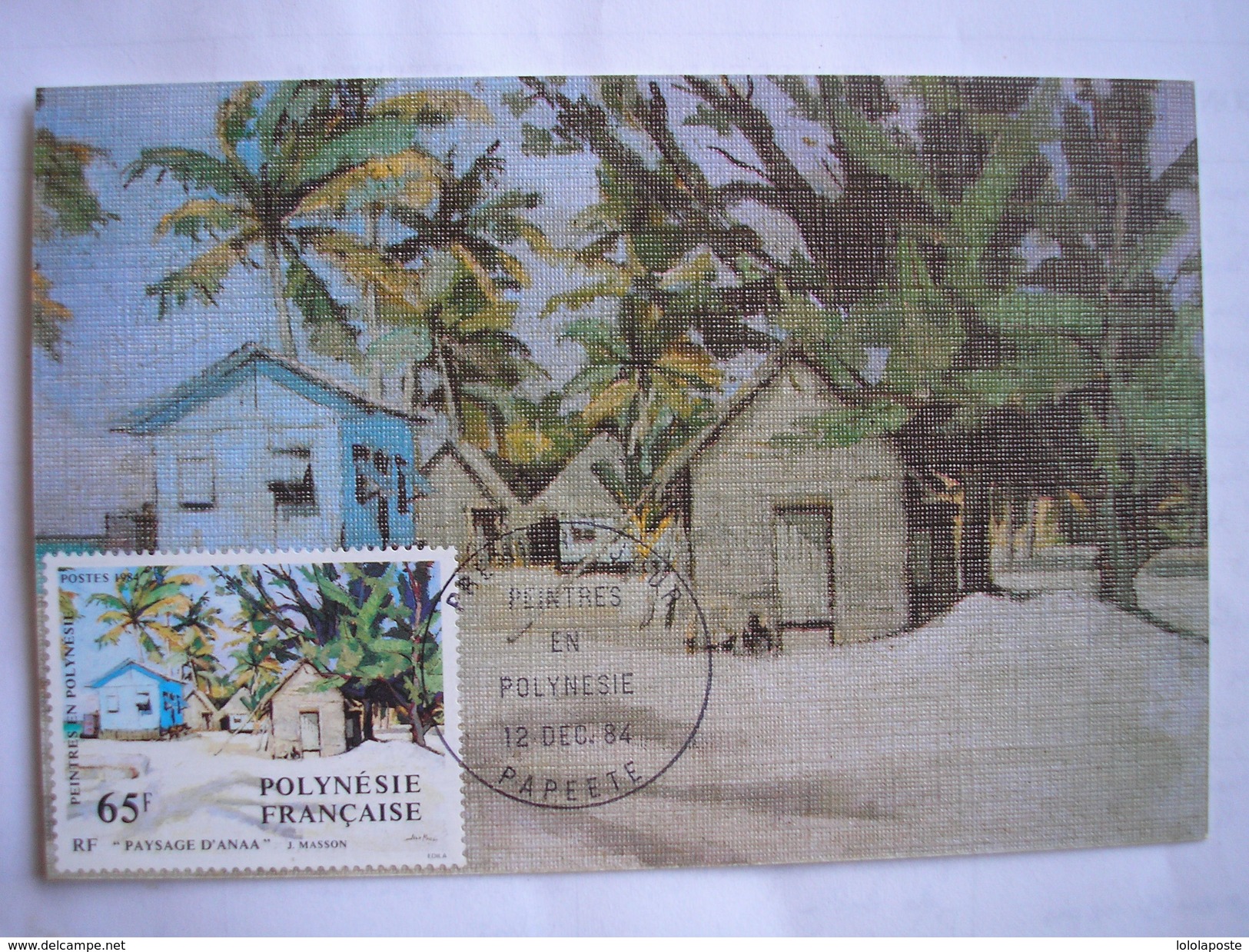 POLYNESIE - N° 223/225 - 3 Cartes Maximums - Peinture En Polynésie - Storia Postale