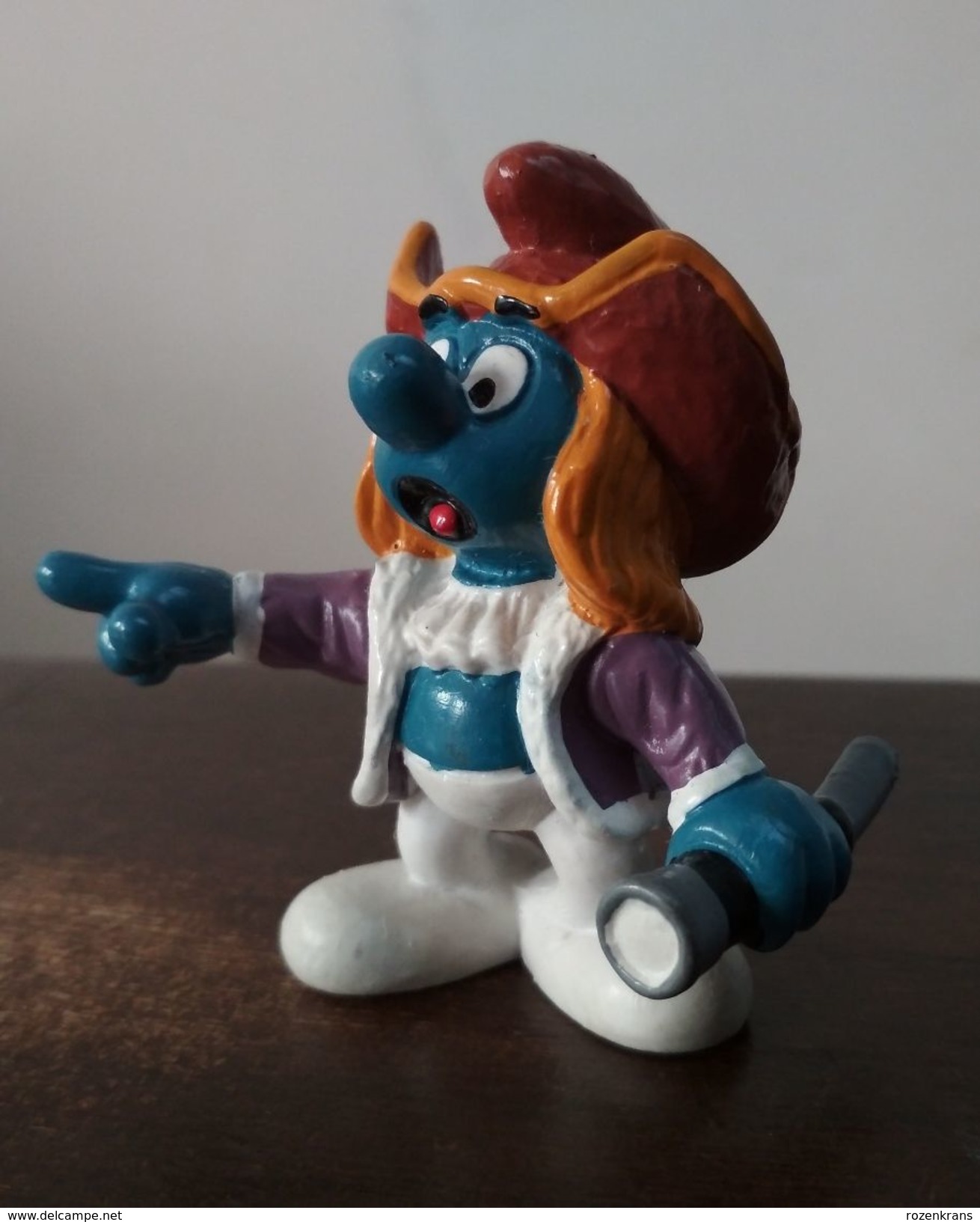 Historical Smurf Schtroumph Cristopher Columbus Christophe Colomb  Pitufo Schlumph 1984 Made In Macau Schleich PEYO - Smurfen