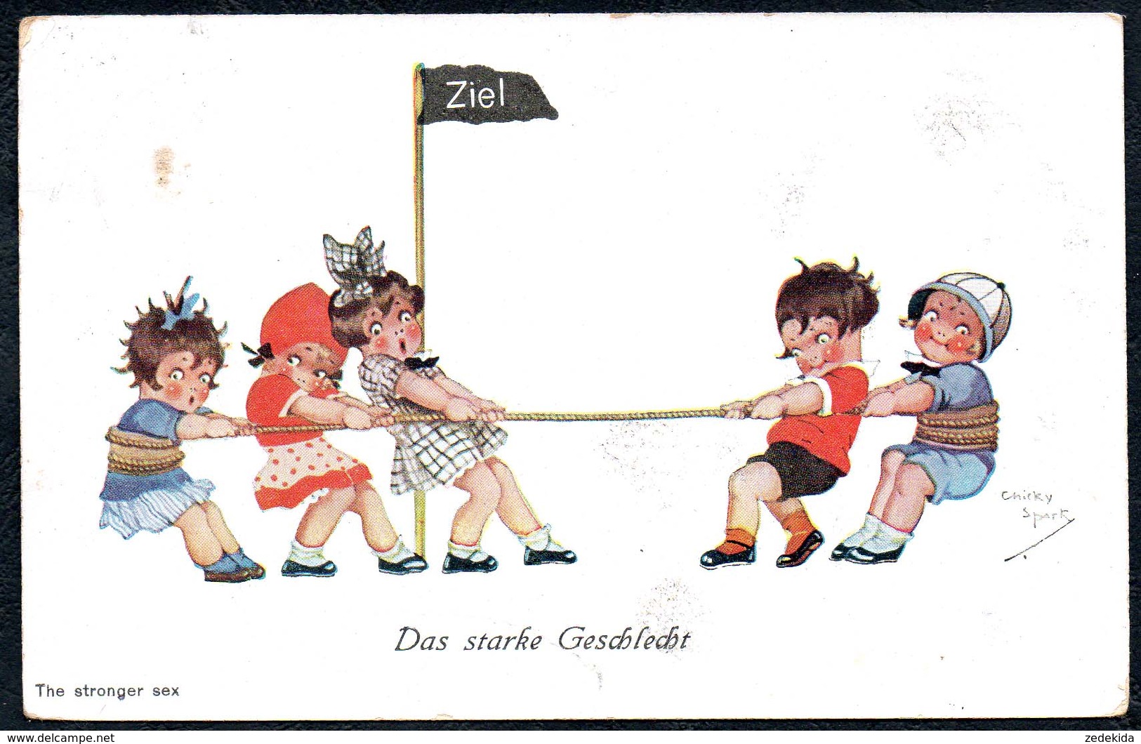 9104 - Alte Künstlerkarte - Chicky Spark - Das Starke Geschlecht - Nr. 621 - Spark, Chicky