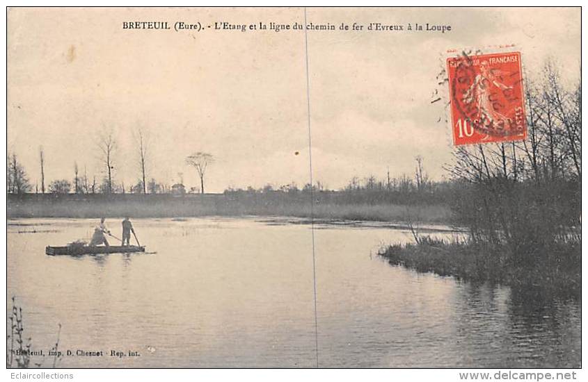 Breteuil Sur Iton       27          L'Etang Et Ligne Du Chemin De Fer            (voir Scan) - Breteuil