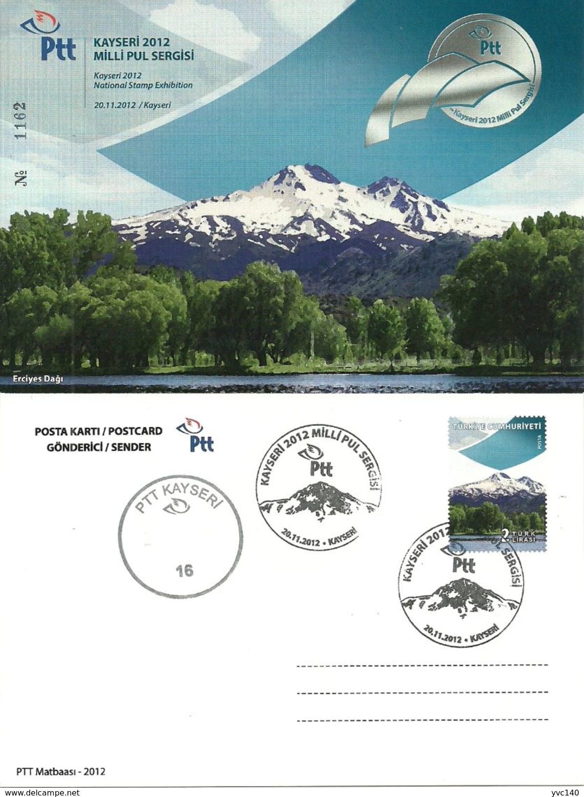 Turkey; 2012 "National Stamp Exhibition, Kayseri" Special Portfolio - Interi Postali