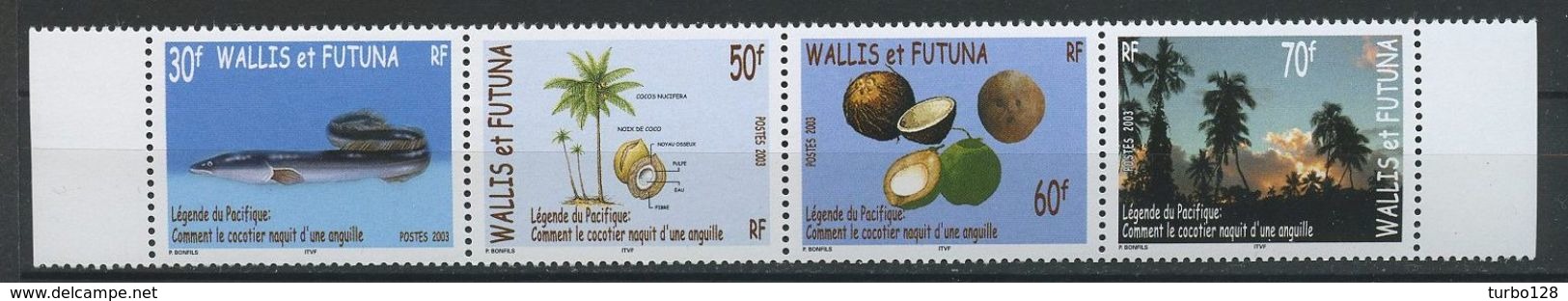 WALLIS FUTUNA  2003 N° 605/608 **  Neufs  MNH Superbe Faune Fauna Poissons Arbre Fruit Fishes - Neufs