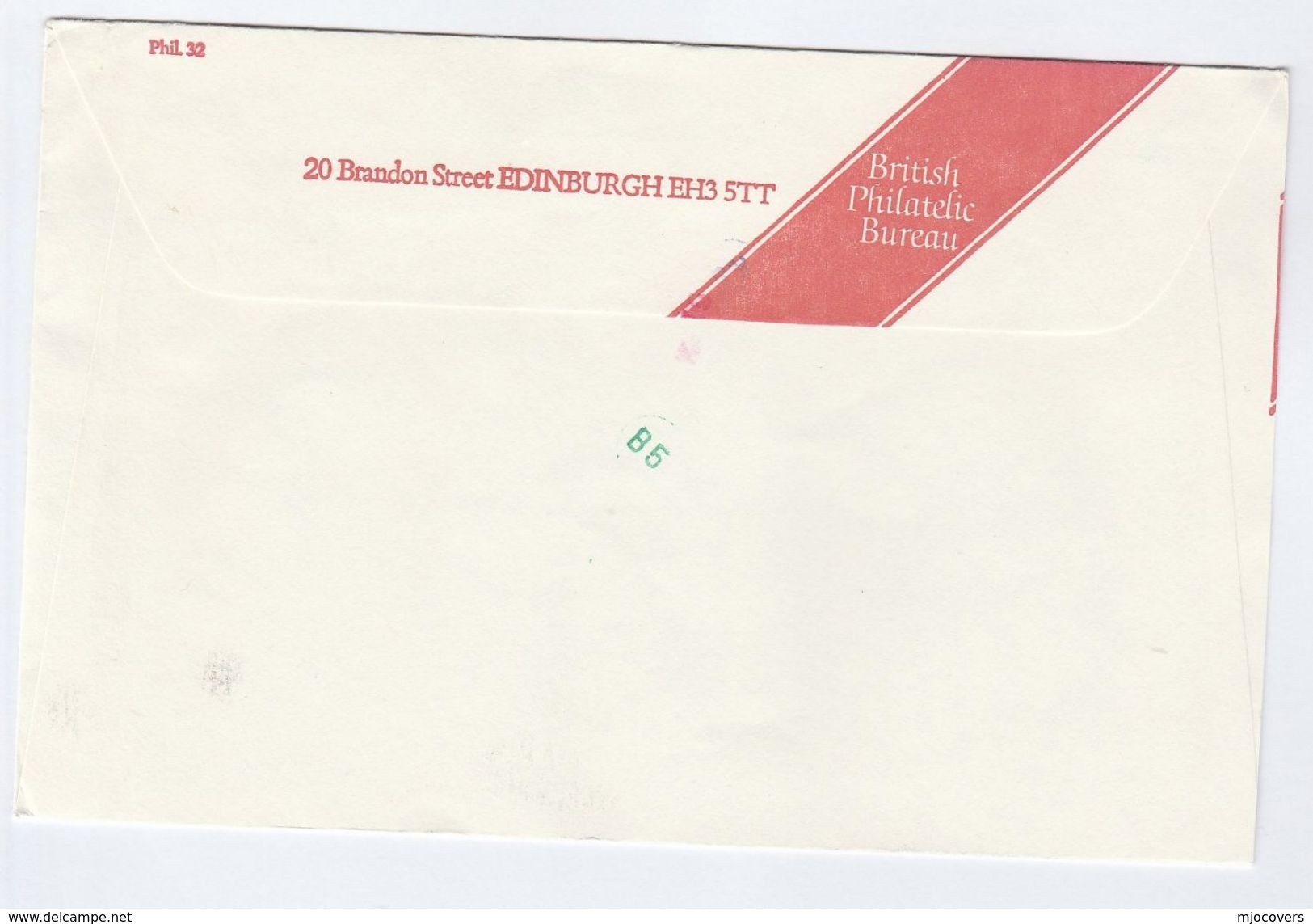 COVER Air Mail POSTAGE PAID 1 EDINBURGH 170 British Philatelic Bureau Postage Stationery GB - Covers & Documents