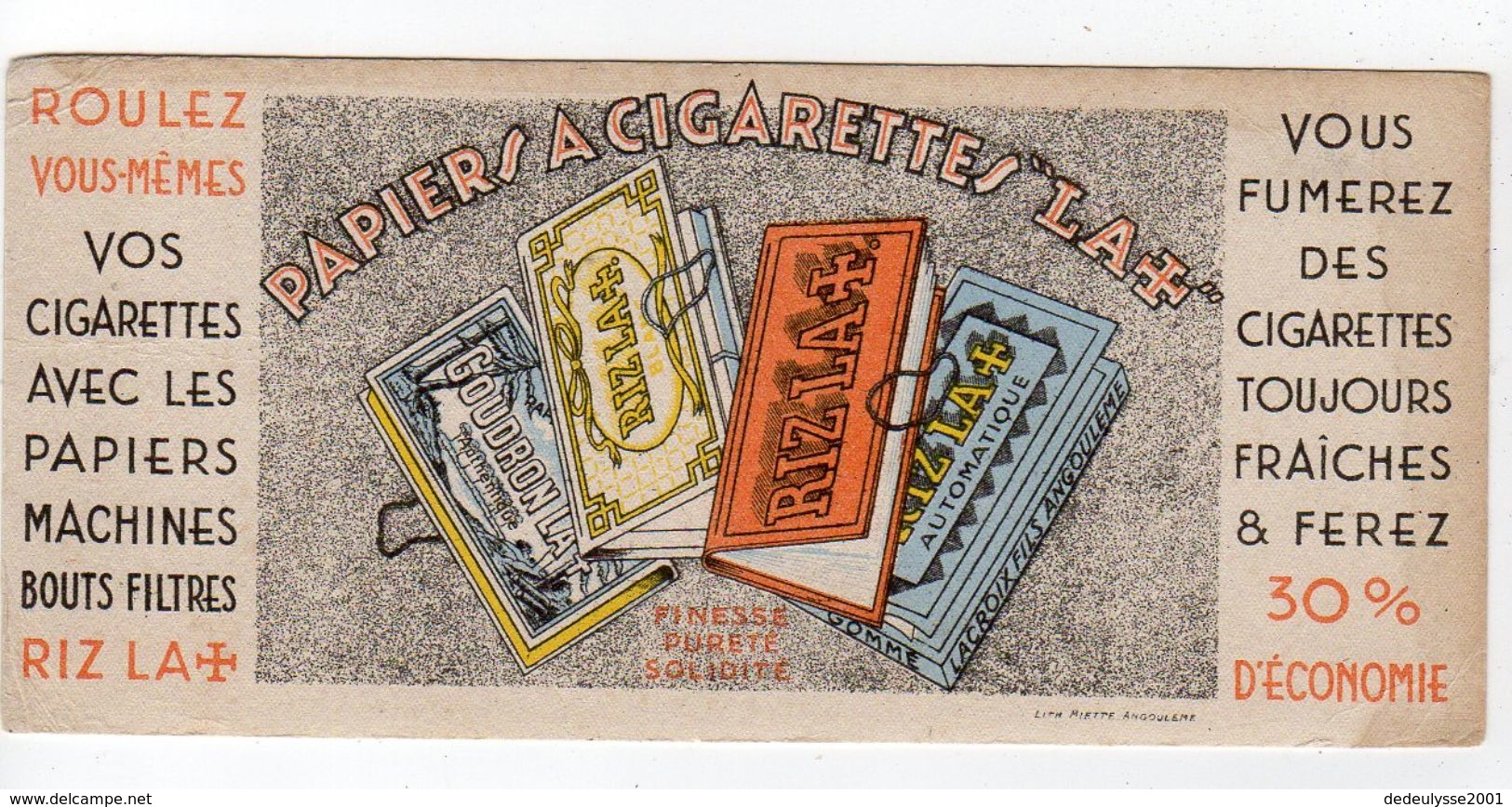 Oct17   80018    Buvard   Papier à Cigarettes  A Croix - Tabak