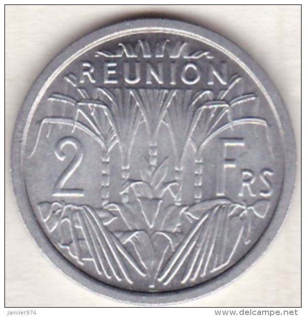 ILE DE LA REUNION. 2 FRANCS 1973 . ALUMINIUM . - Reunion