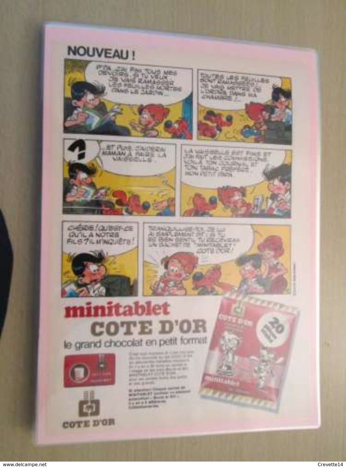 BOULE ET BILL MINITABLET DE CHOCOLAT COTE D'OR  -  Pour  Collectionneurs ... PUBLICITE  Page De Revue Des Années 70 Plas - Boule Et Bill