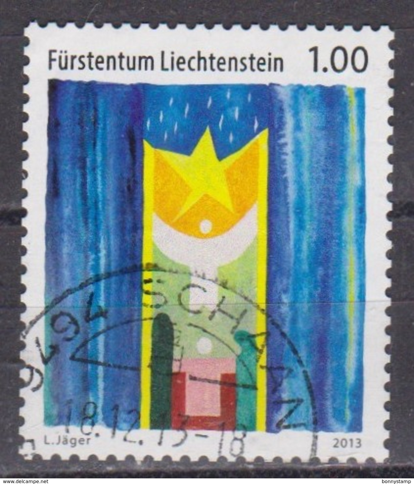 Liechtenstein, 2013 - 1fr Nativity - Nr.1596 Usato° - Usados