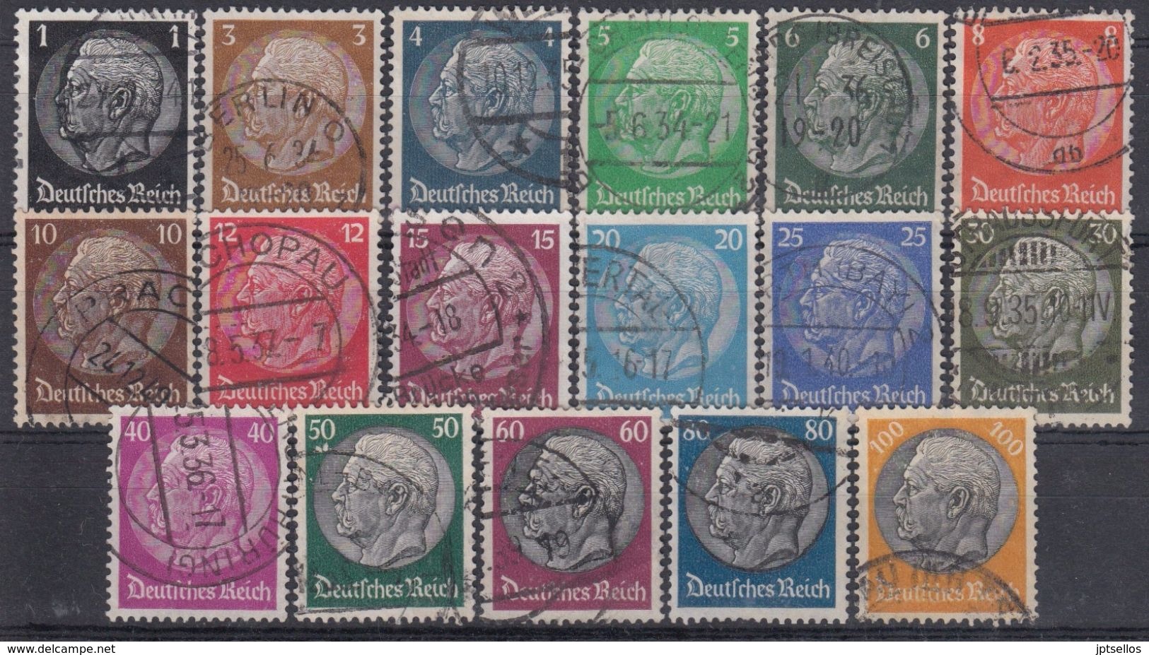 ALEMANIA IMPERIO 1933/36 Nº 483/98 USADO - Gebraucht