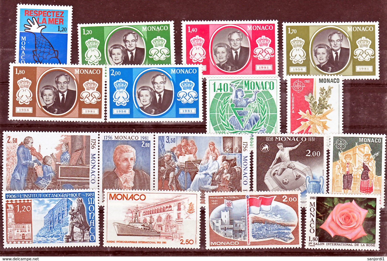 Monaco 1981 Année Complète Postes 1264 à 1305 BF Sur Demande Au Lieu Des 1302/05  Neuf ** TB  MnH  Sin Charnela Cote 112 - Années Complètes