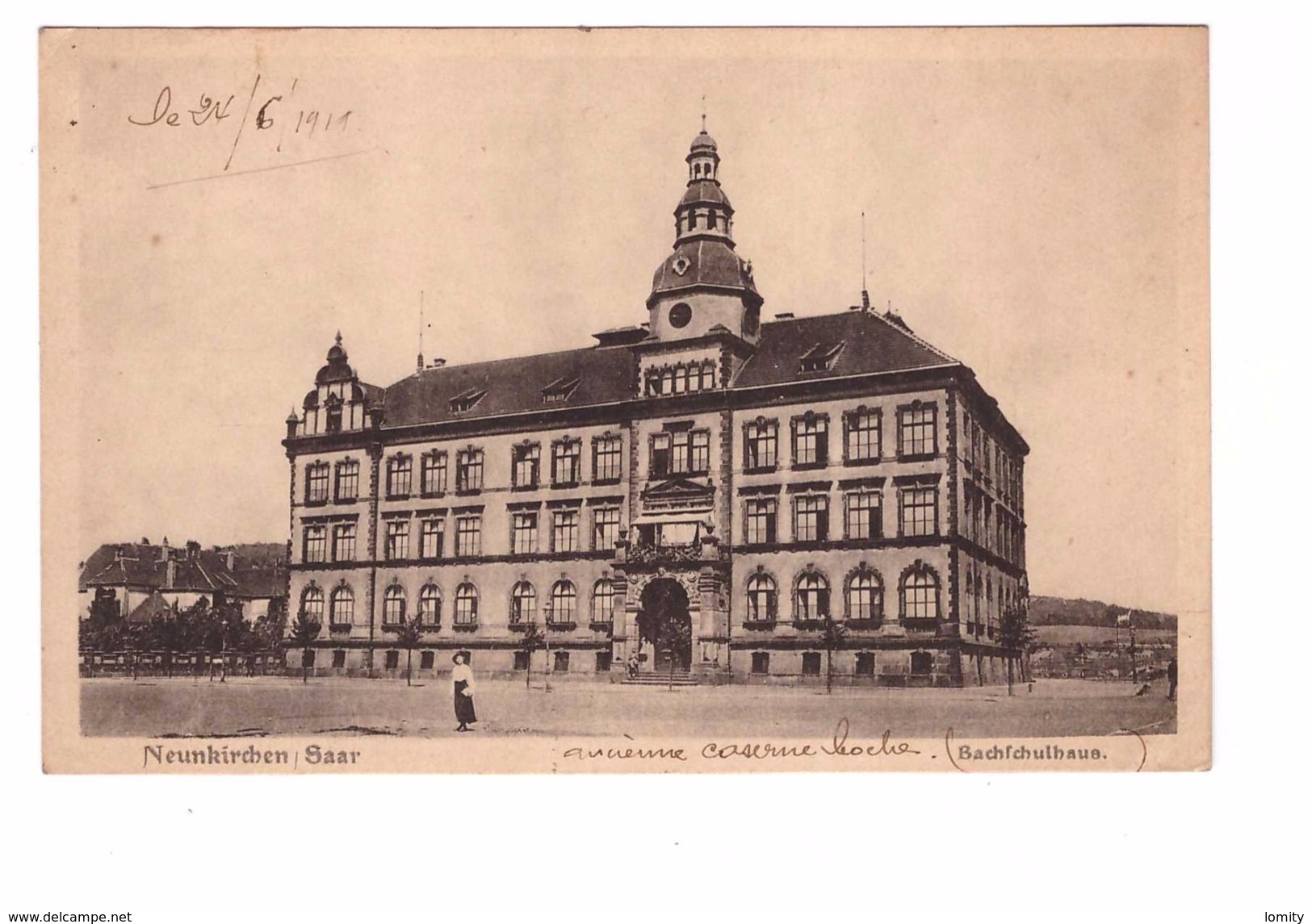 Allemagne Saar Neunkirchen Bachschulhaus Correspondance 1919 - Kreis Neunkirchen