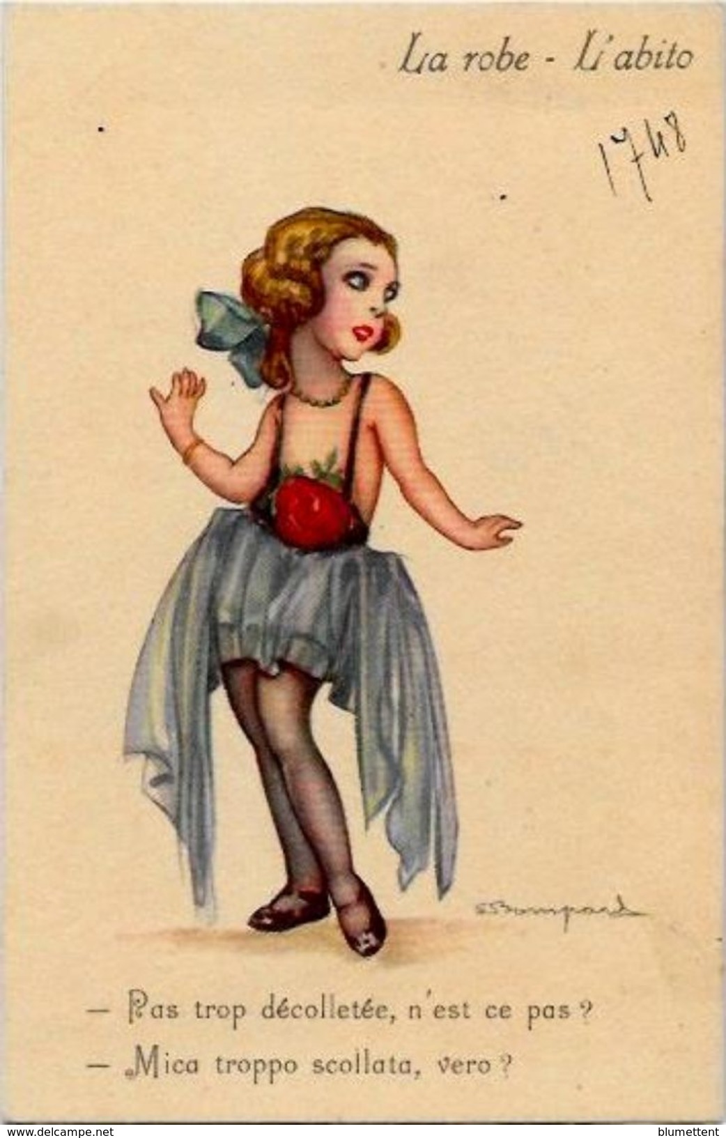 CPA BOMPARD Illustrateur Italien Italie Non Circulé Femme Girl Woman - Bompard, S.