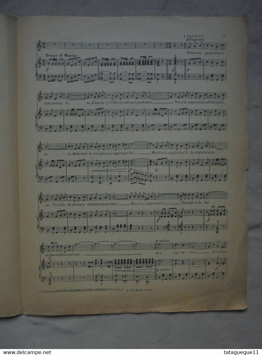 Ancien - Partition LE RÊVE PASSE Par Ch. Helmer & G. Krier 1918 - Instruments à Clavier