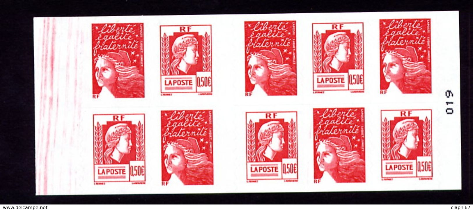 France Carnet 1512 Neuf ** MNH VARIETE Traces Rouges Essuyage Mariannes Luquet Et Alger - Booklets