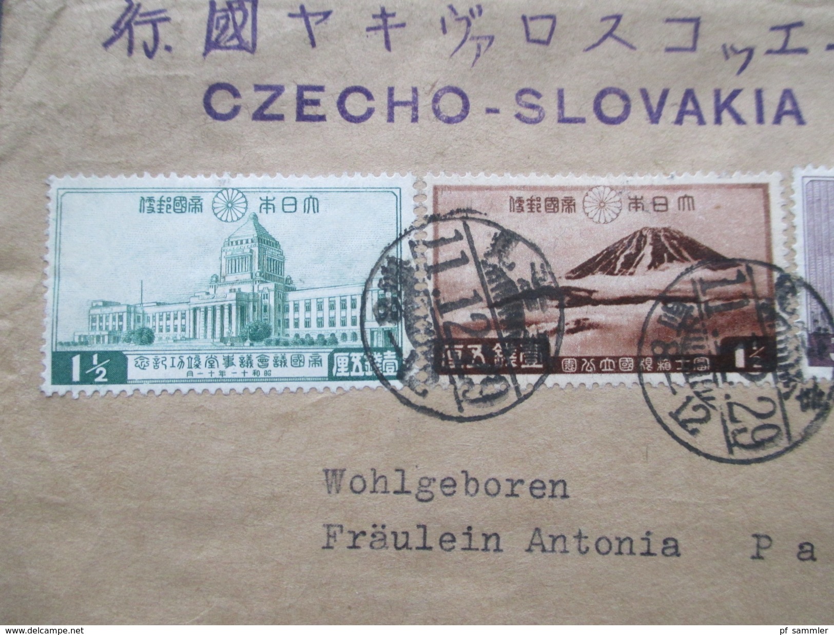 Japan 1911 Flugpost / Airmail Nach Prag! Czecho-Slovakia. Interessante Frankatur! Interessante Destination!! - Lettres & Documents