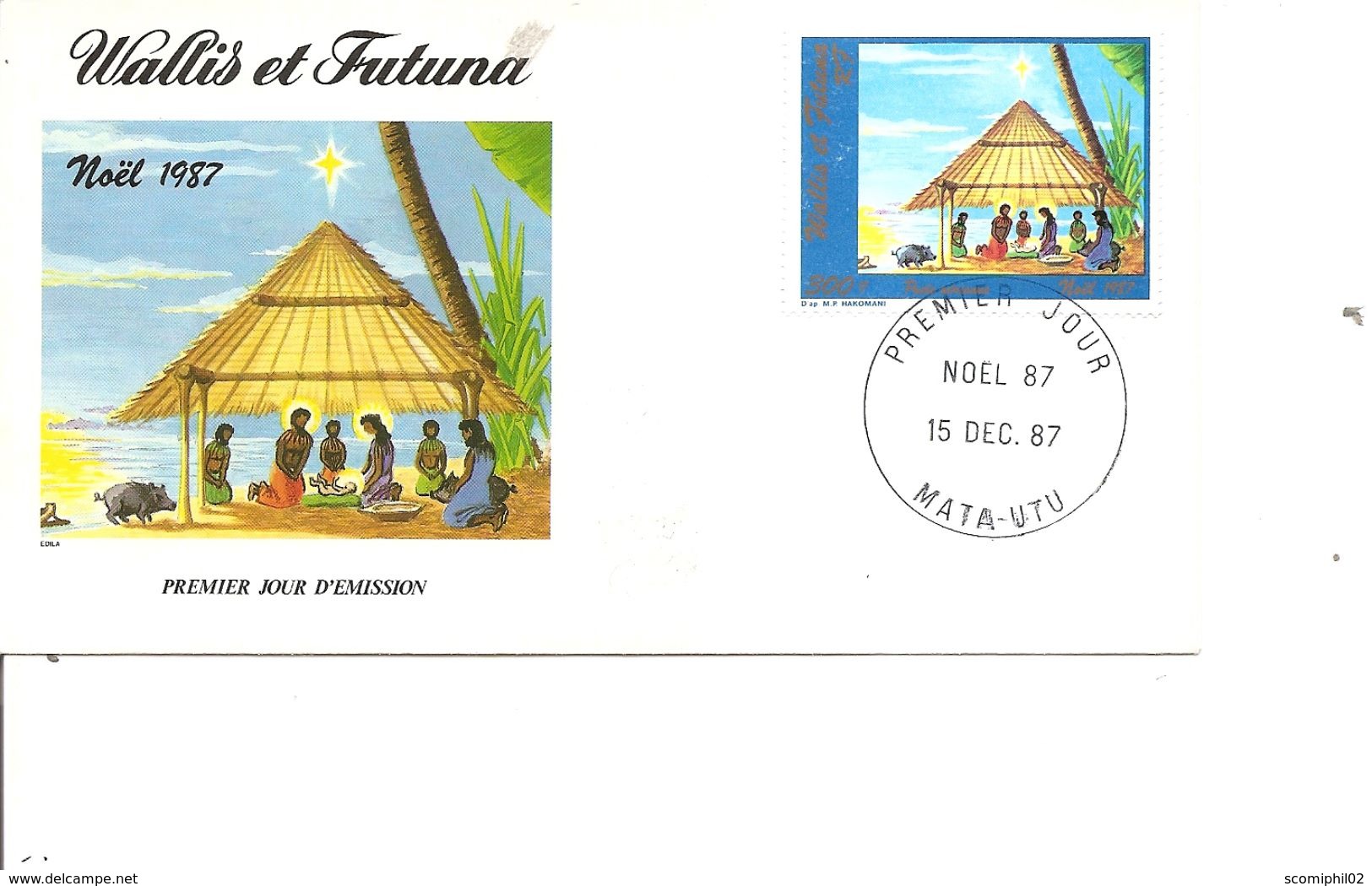 Wallis Et Futuna - Noel ( FDC De 1987 à Voir) - Covers & Documents