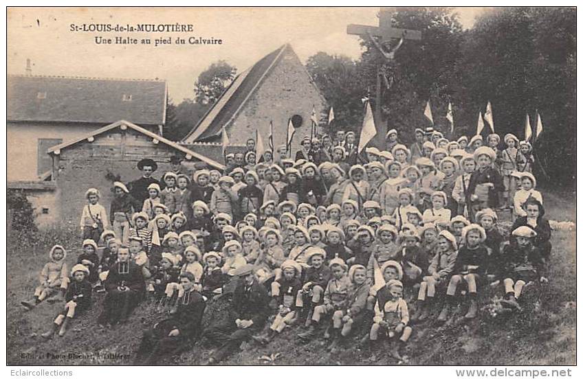 Tillières Sur Avre    27  St Louis De La Mulotière.  Erection Du Calvaire  Une Halte           (voir Scan) - Tillières-sur-Avre